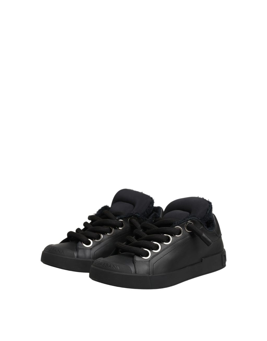 Chaussures Baskets Basses Portofino Dolce & Gabbana en Cuir Noir