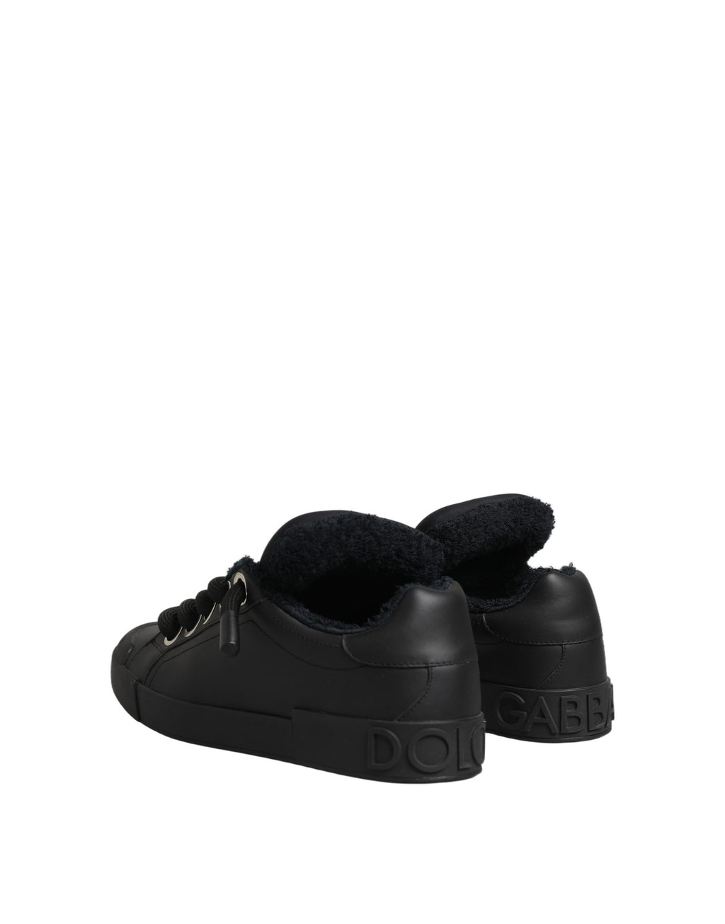 Chaussures Baskets Basses Portofino Dolce & Gabbana en Cuir Noir