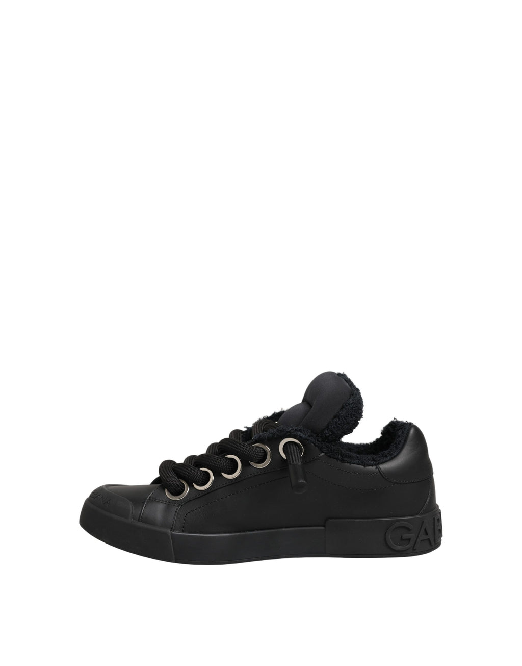 Chaussures Baskets Basses Portofino Dolce & Gabbana en Cuir Noir