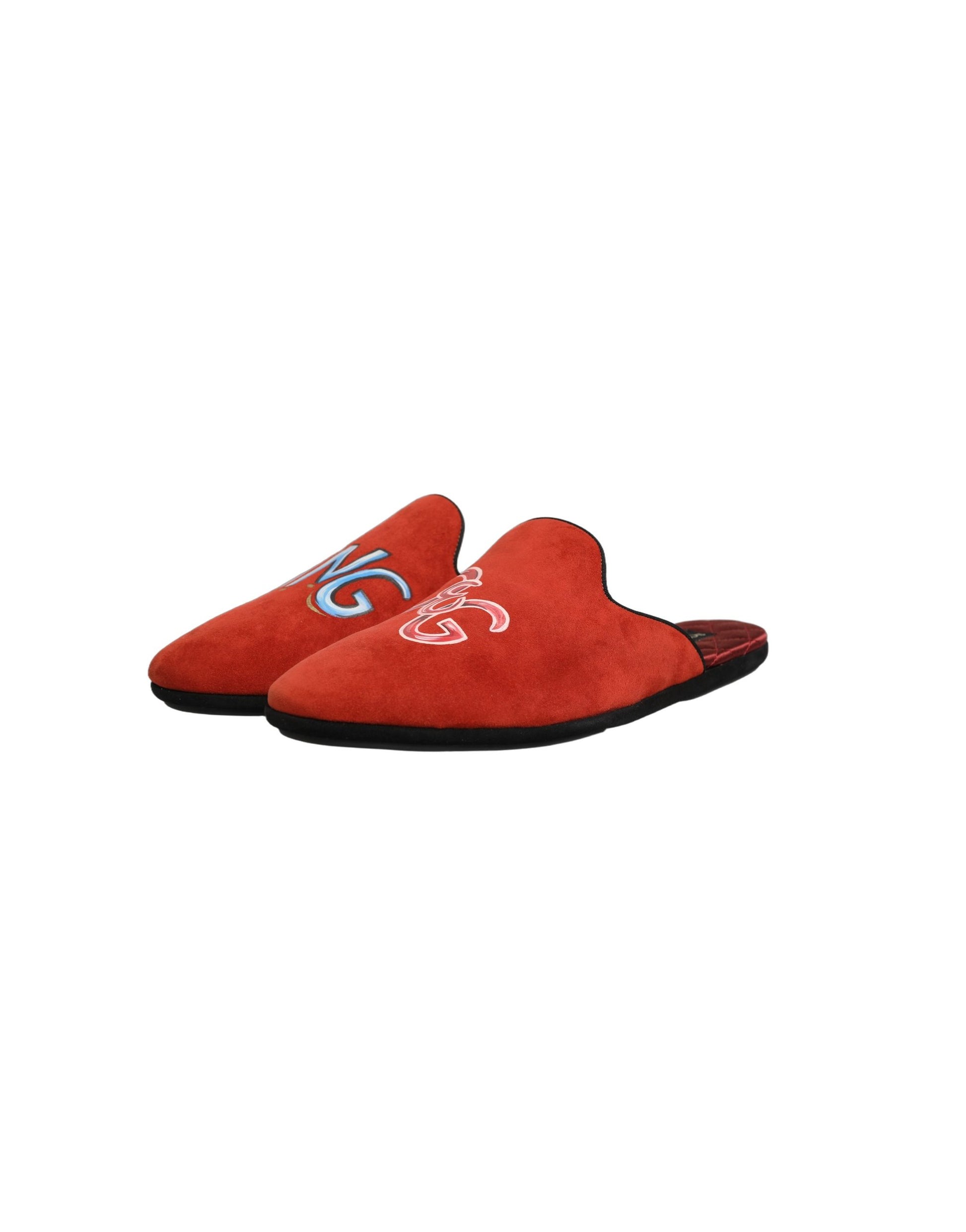 Dolce & Gabbana Red Slides for Men detail view
