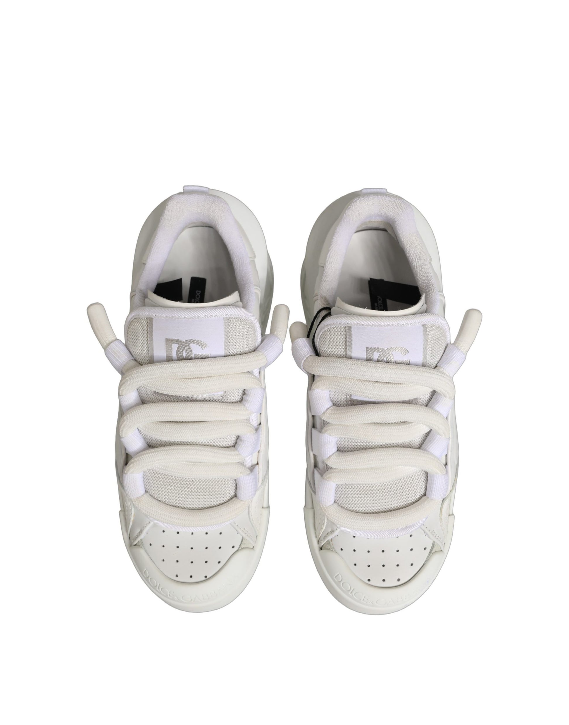 Dolce & Gabbana White Low Top Sneakers for Men side view