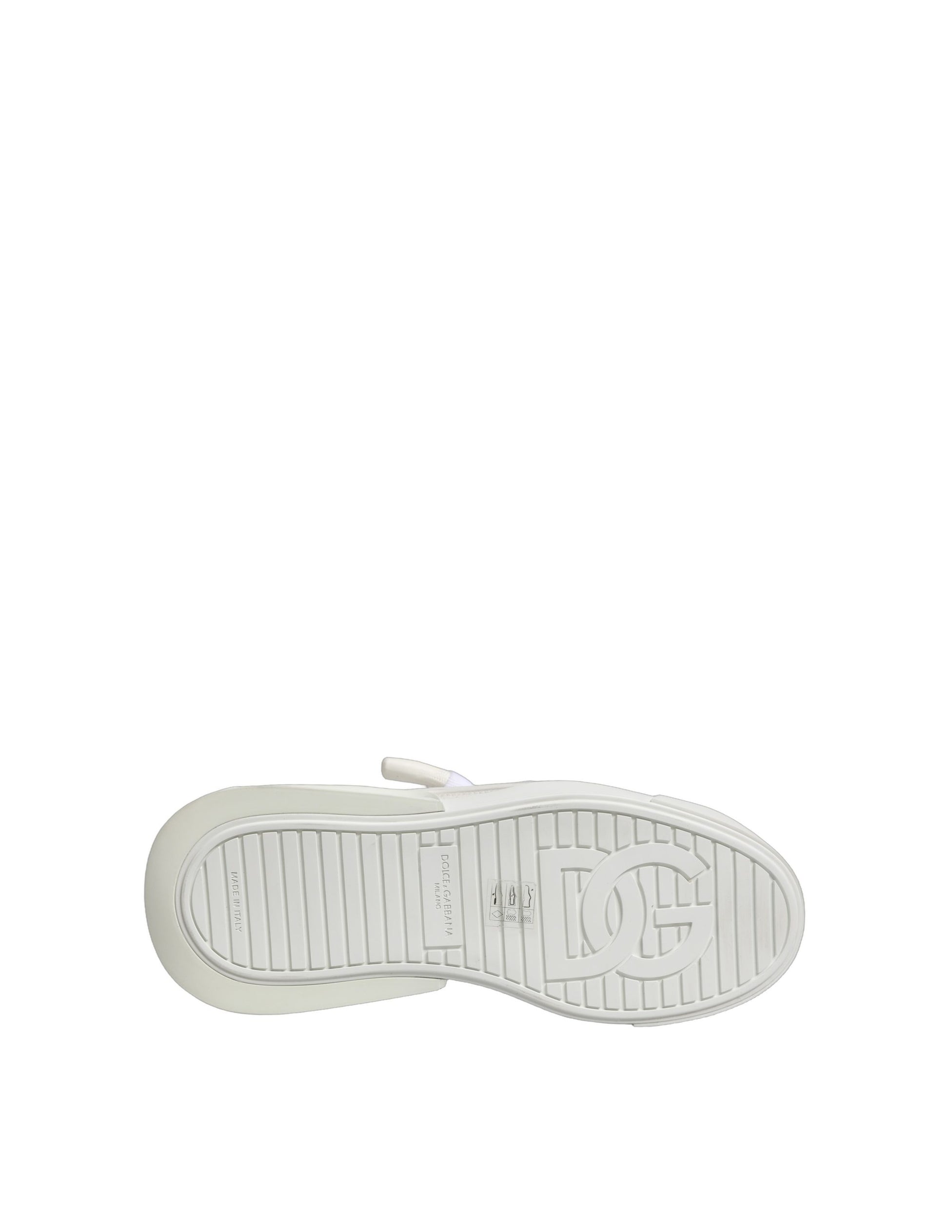 Dolce & Gabbana White Calfskin Leather Low Top Sneakers Shoes