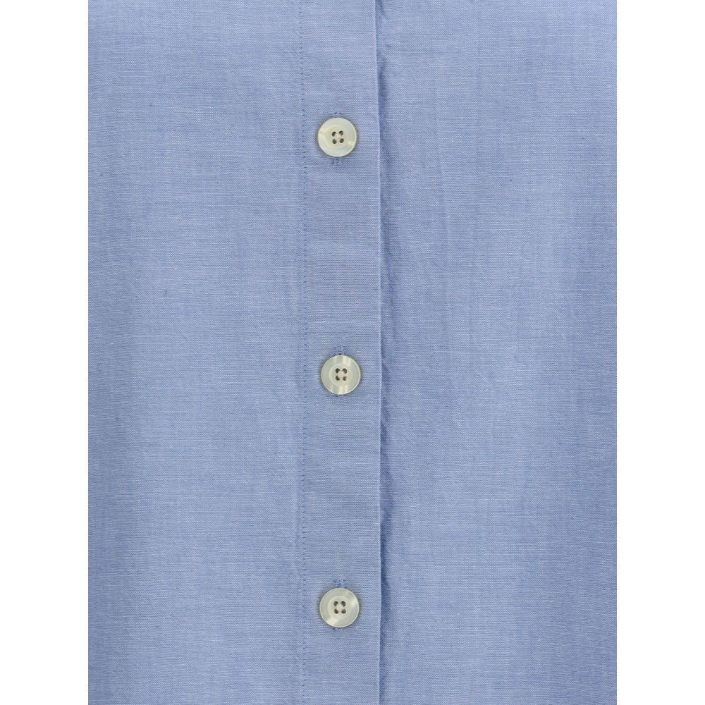 Chemise en coton bleu Deperlu