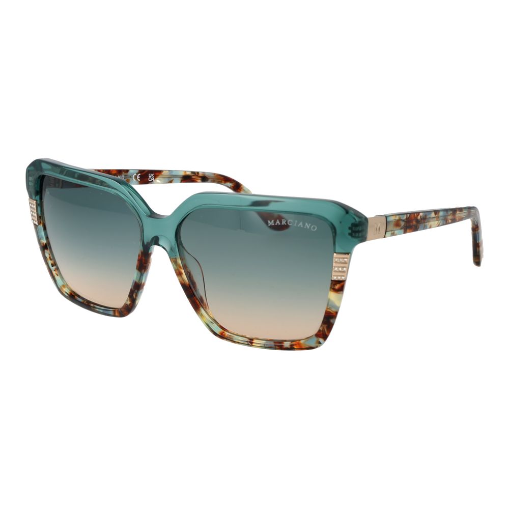 Lunettes de soleil Marciano by Guess en acétate turquoise