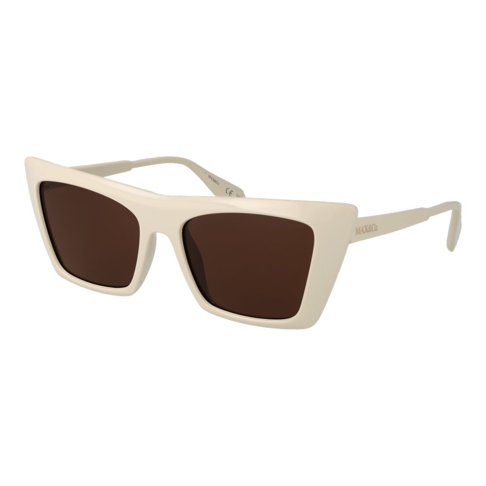 Lunettes de soleil en plastique beige Max & Co