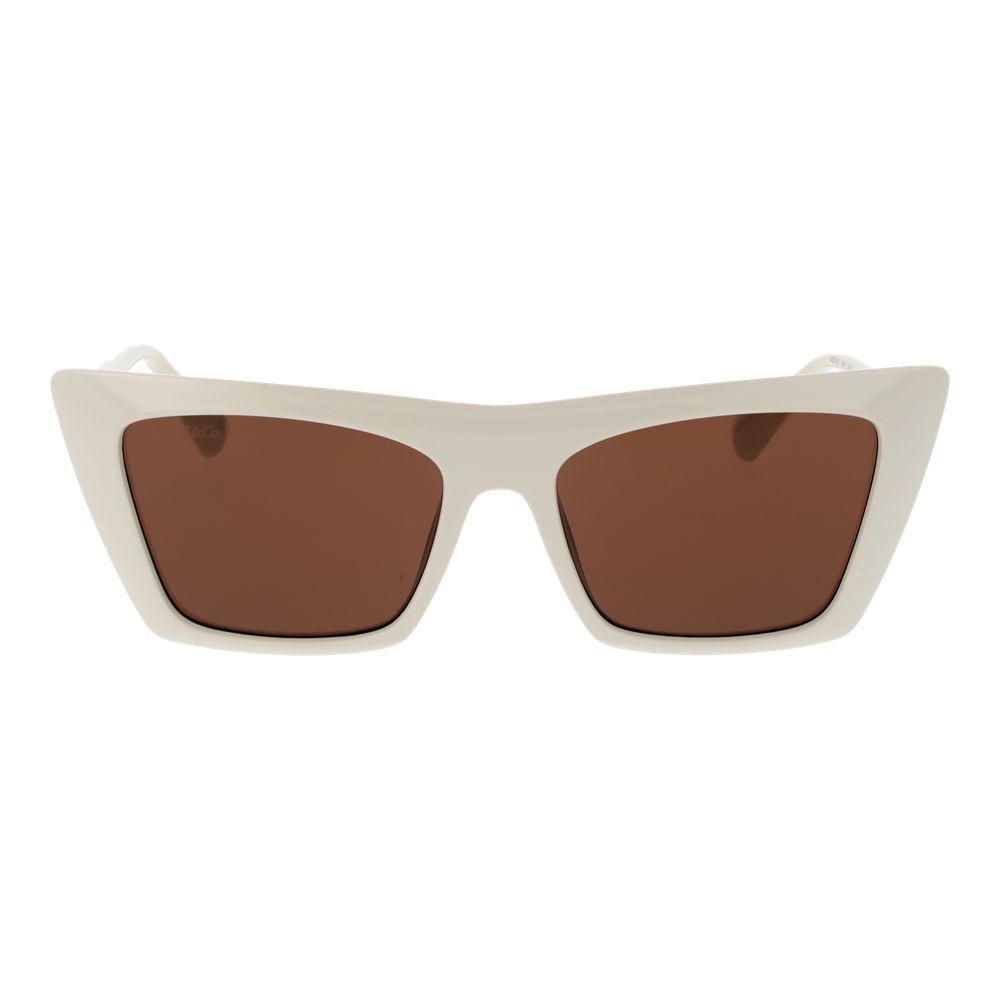 Lunettes de soleil en plastique beige Max & Co