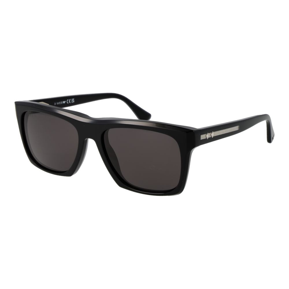 Lunettes de soleil en acétate noir Web