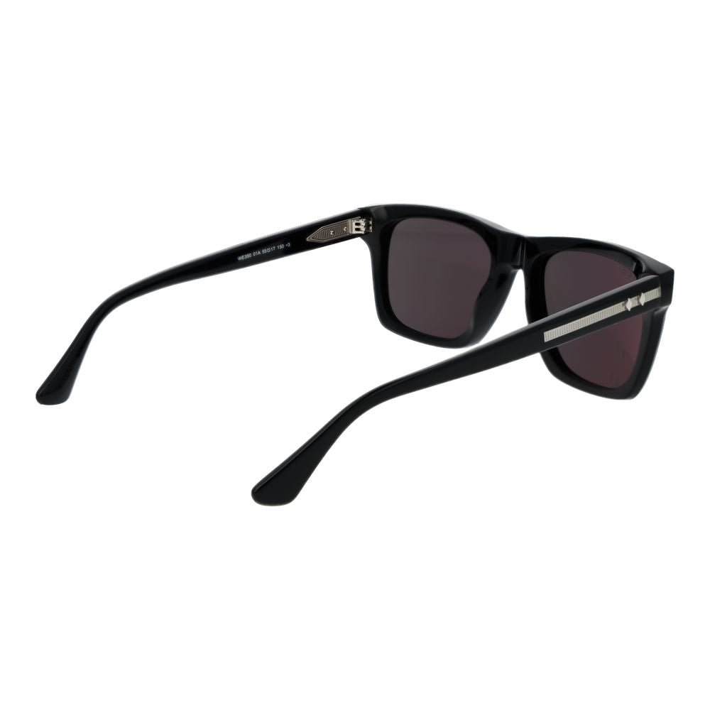 Lunettes de soleil en acétate noir Web