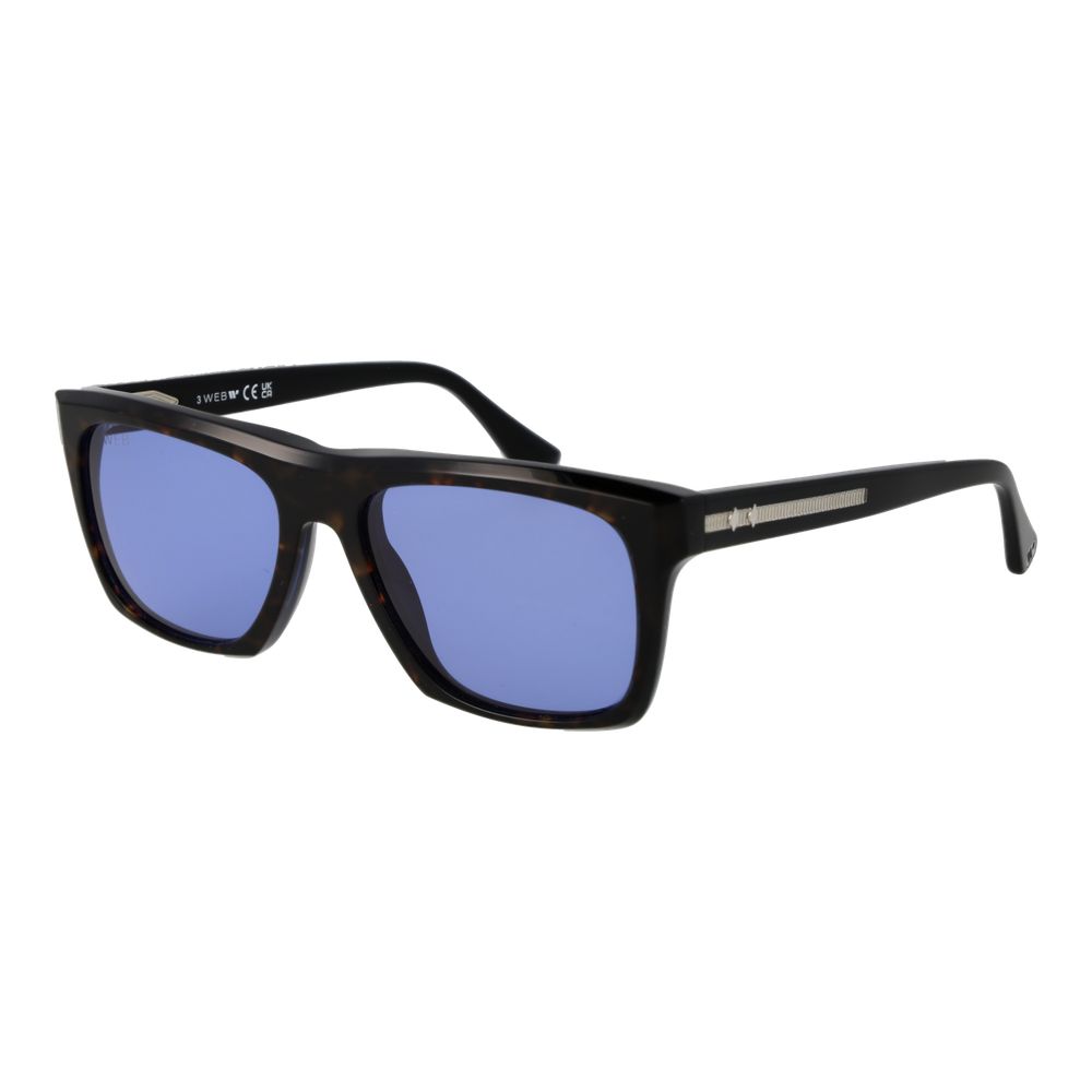 Lunettes de soleil Web en acétate marron