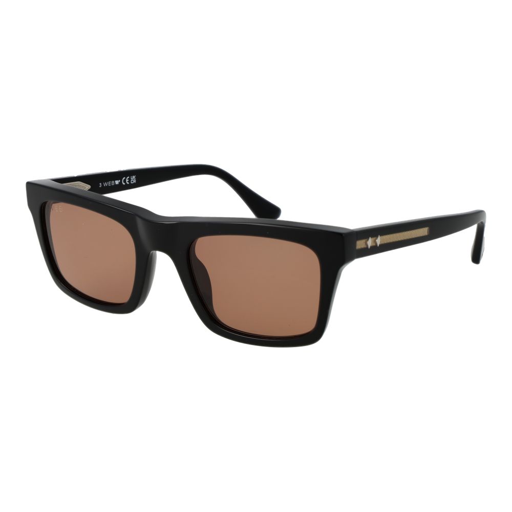 Lunettes de soleil Web en acétate noir