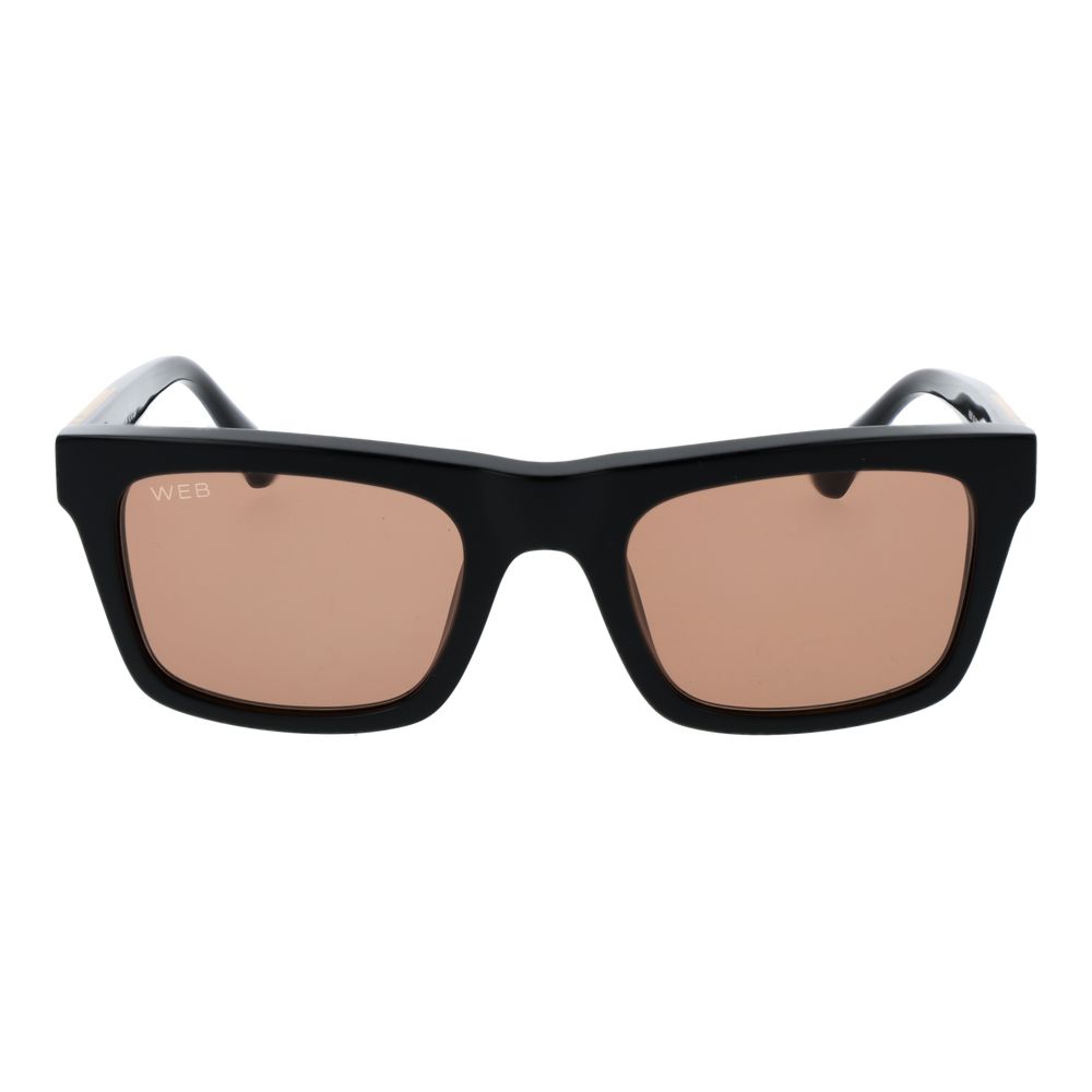 Lunettes de soleil Web en acétate noir