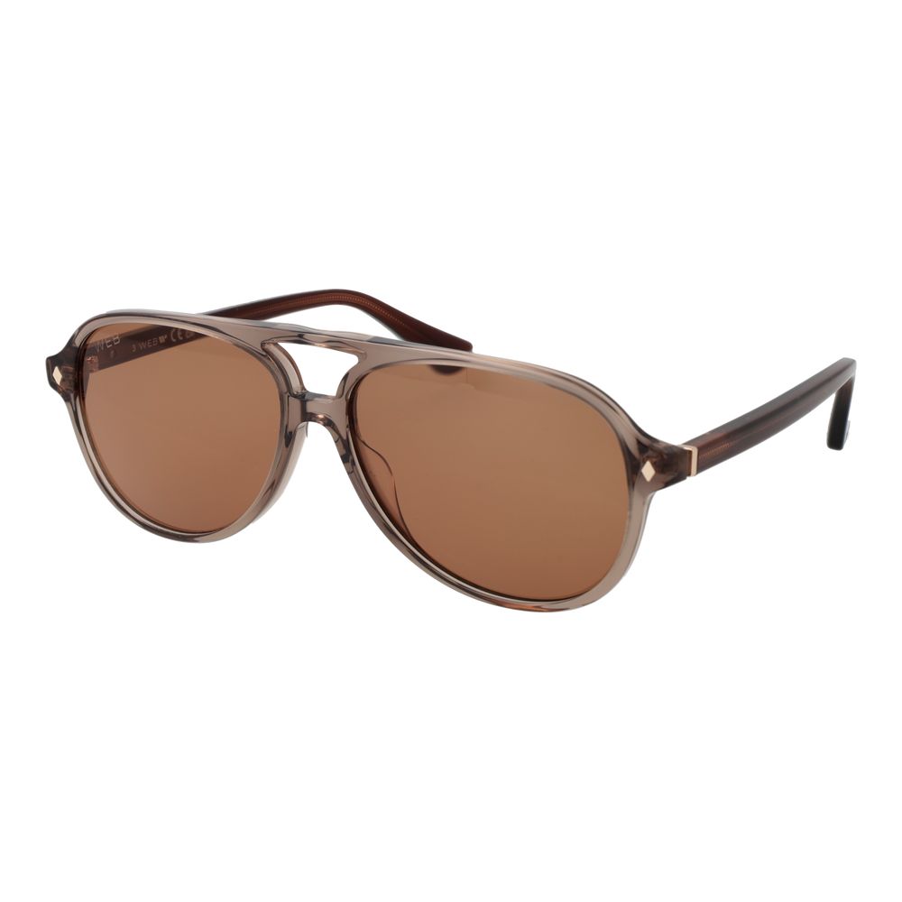 Lunettes de soleil Web marron en acétate