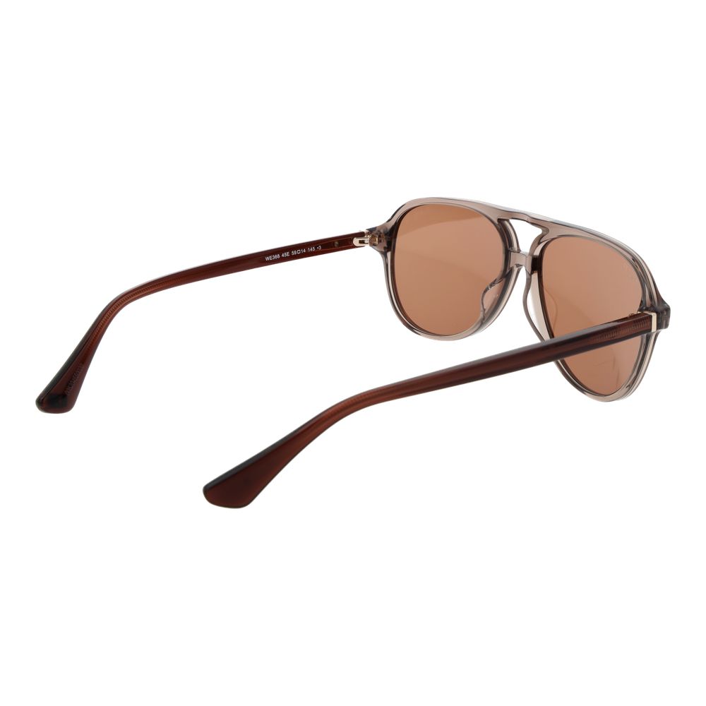 Lunettes de soleil Web marron en acétate