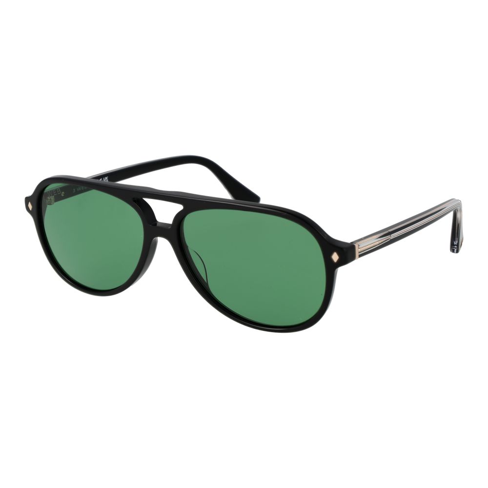 Lunettes de Soleil Web en Acétate Noir