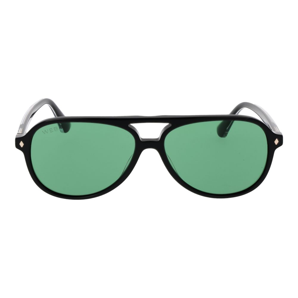 Lunettes de Soleil Web en Acétate Noir
