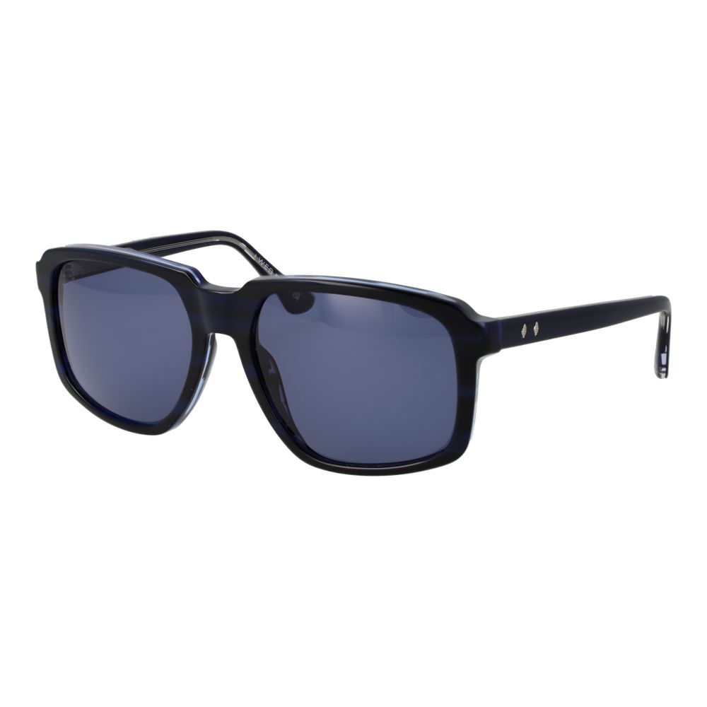 Lunettes de soleil en acétate bleu Web