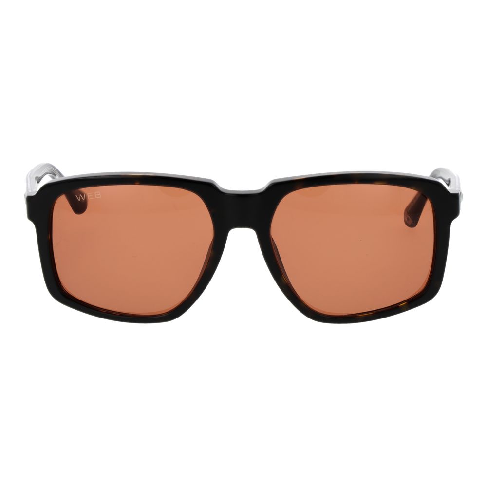 Lunettes de soleil Web en acétate marron