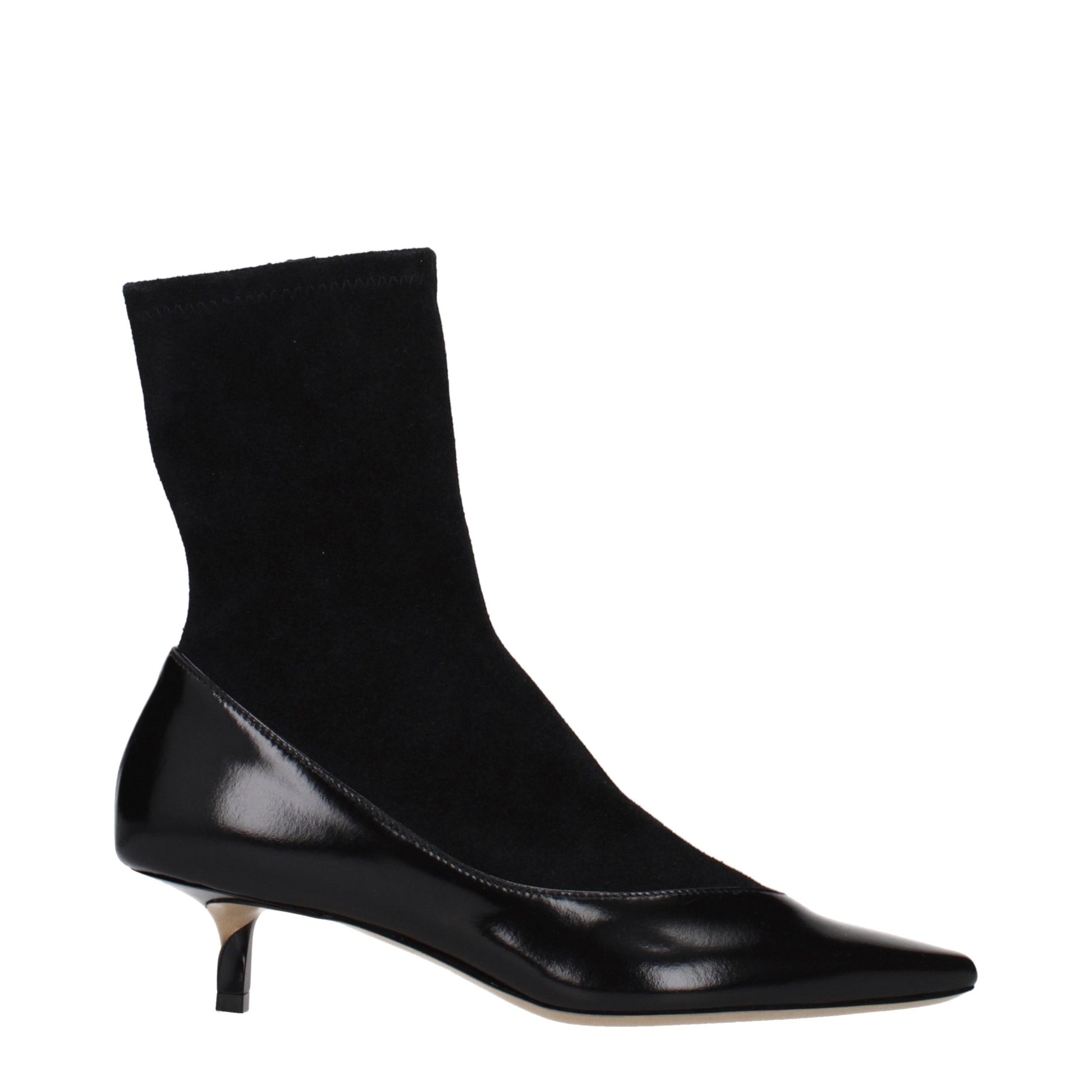 Bottines en cuir noir Jacquemus