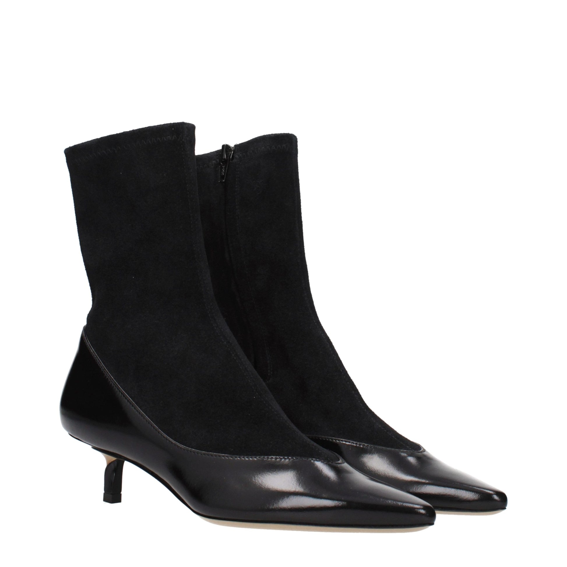 Bottines en cuir noir Jacquemus