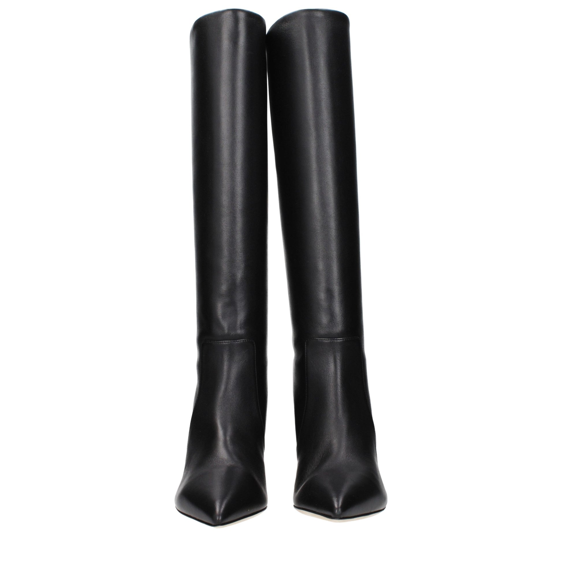 Paris Texas Black Leather Ankle Boots