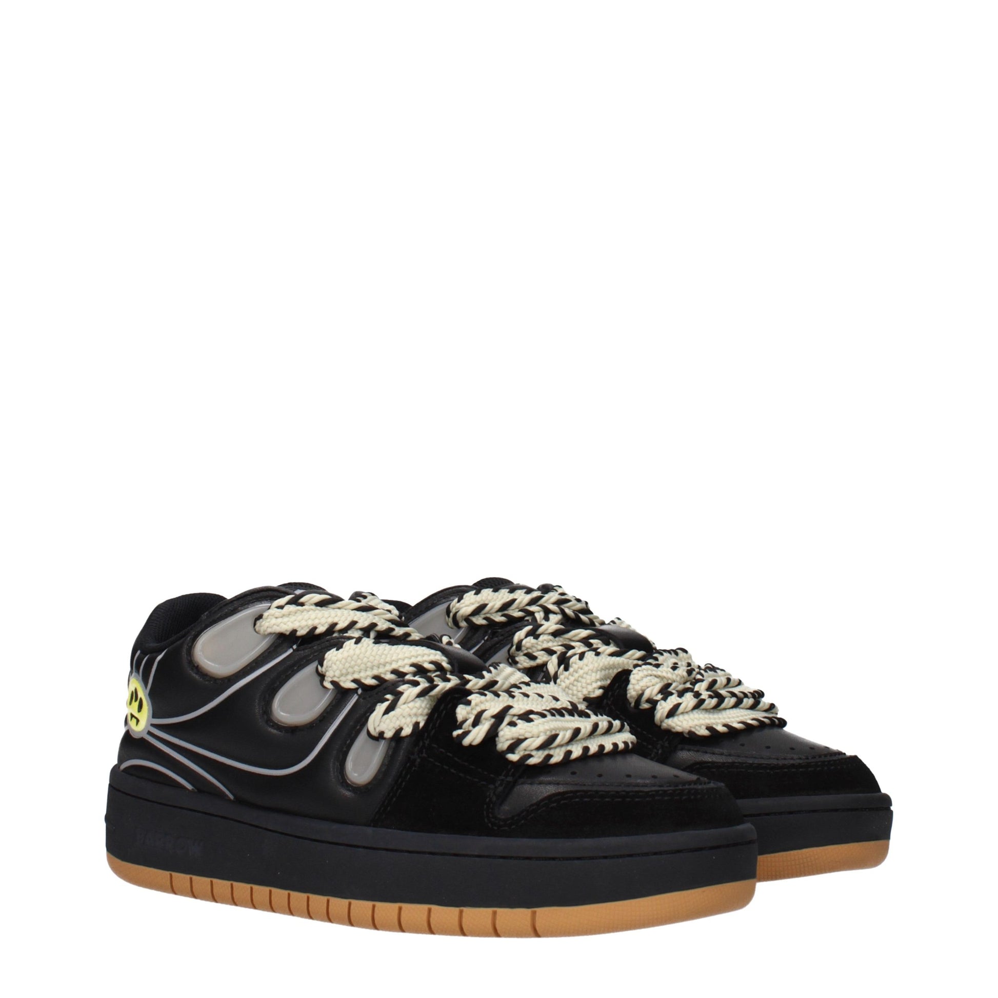Baskets basses en cuir noir Barrow