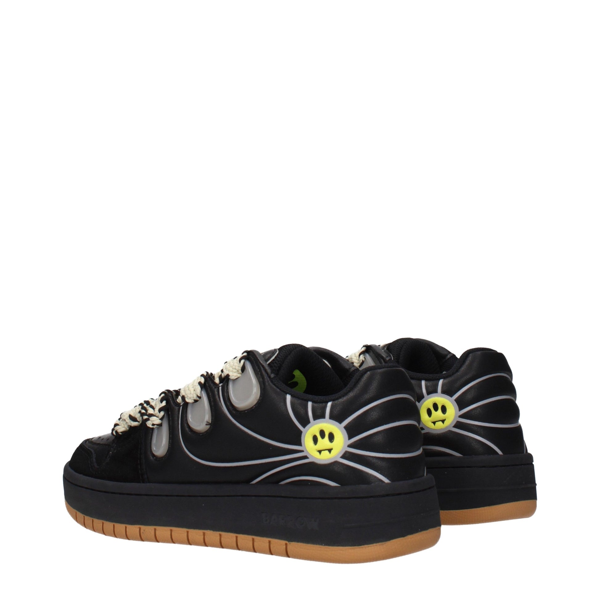 Baskets basses en cuir noir Barrow