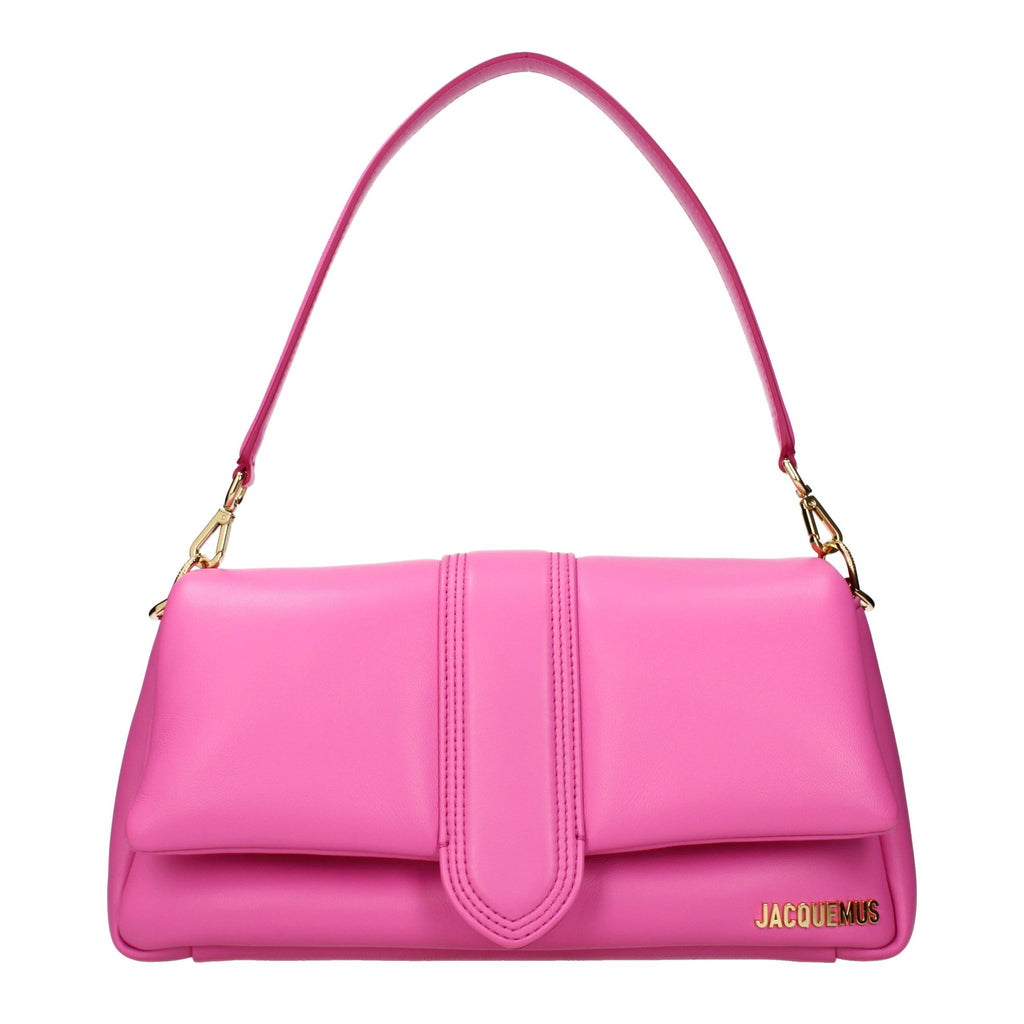 Sac bandoulière en cuir rose Jacquemus