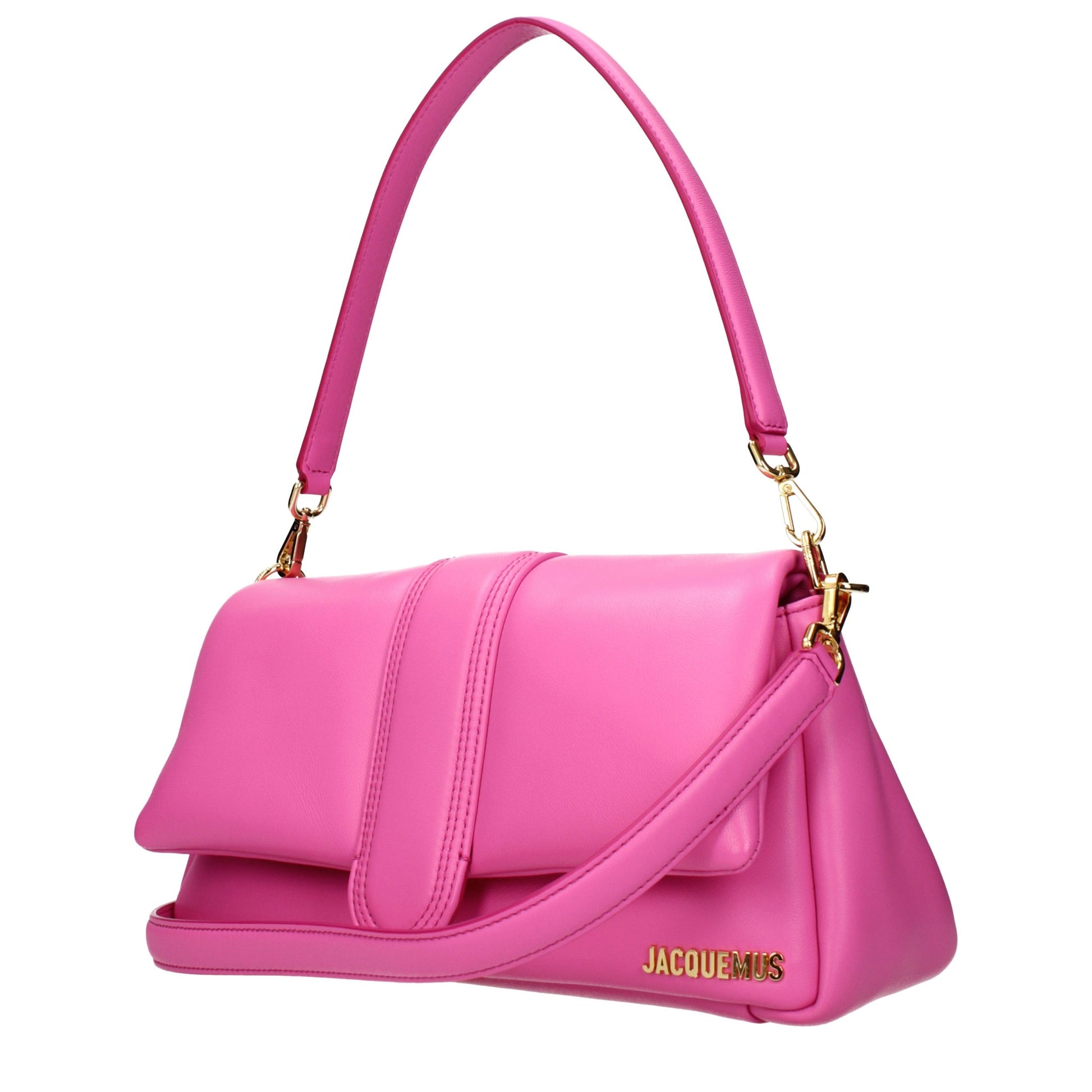 Sac bandoulière en cuir rose Jacquemus