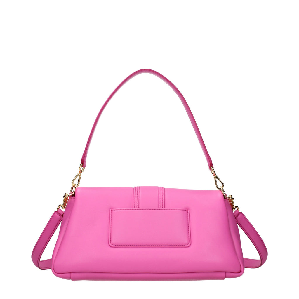 Sac bandoulière en cuir rose Jacquemus