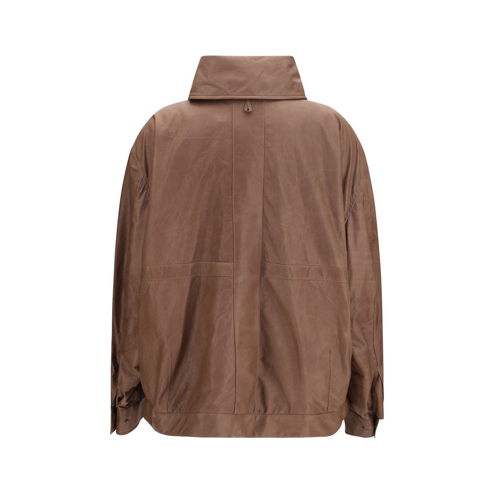 Blouson en cuir d'agneau Ovis Aries Aries marron Calvin Klein