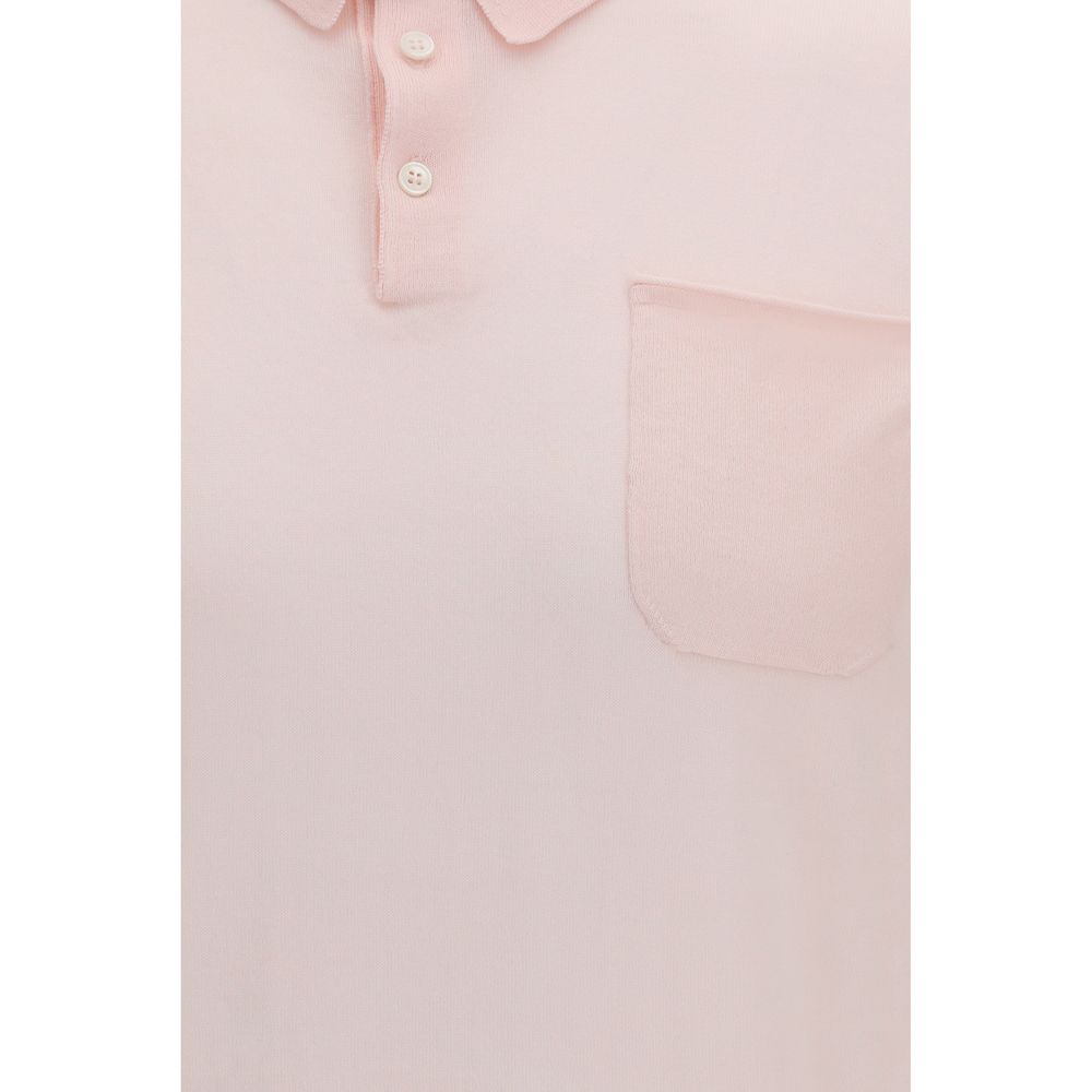 Aragona Cashmere Multicolor Polo Shirt for Men detail view