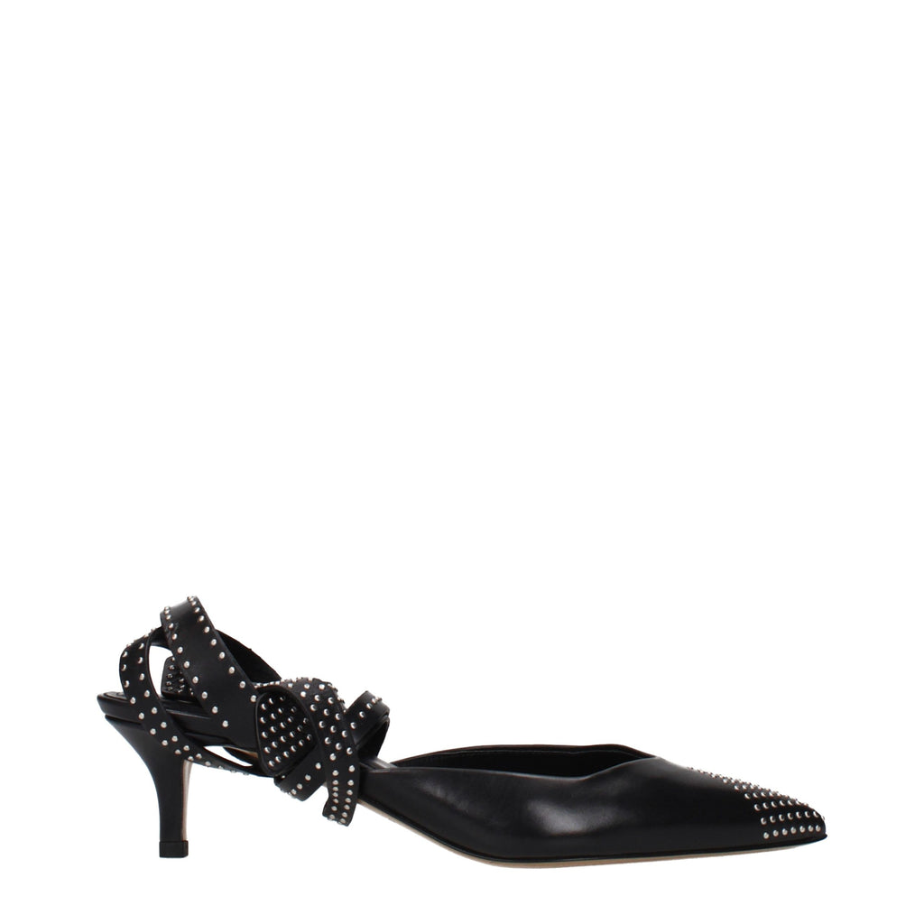 Escarpins à talons hauts en cuir noir Isabel Marant