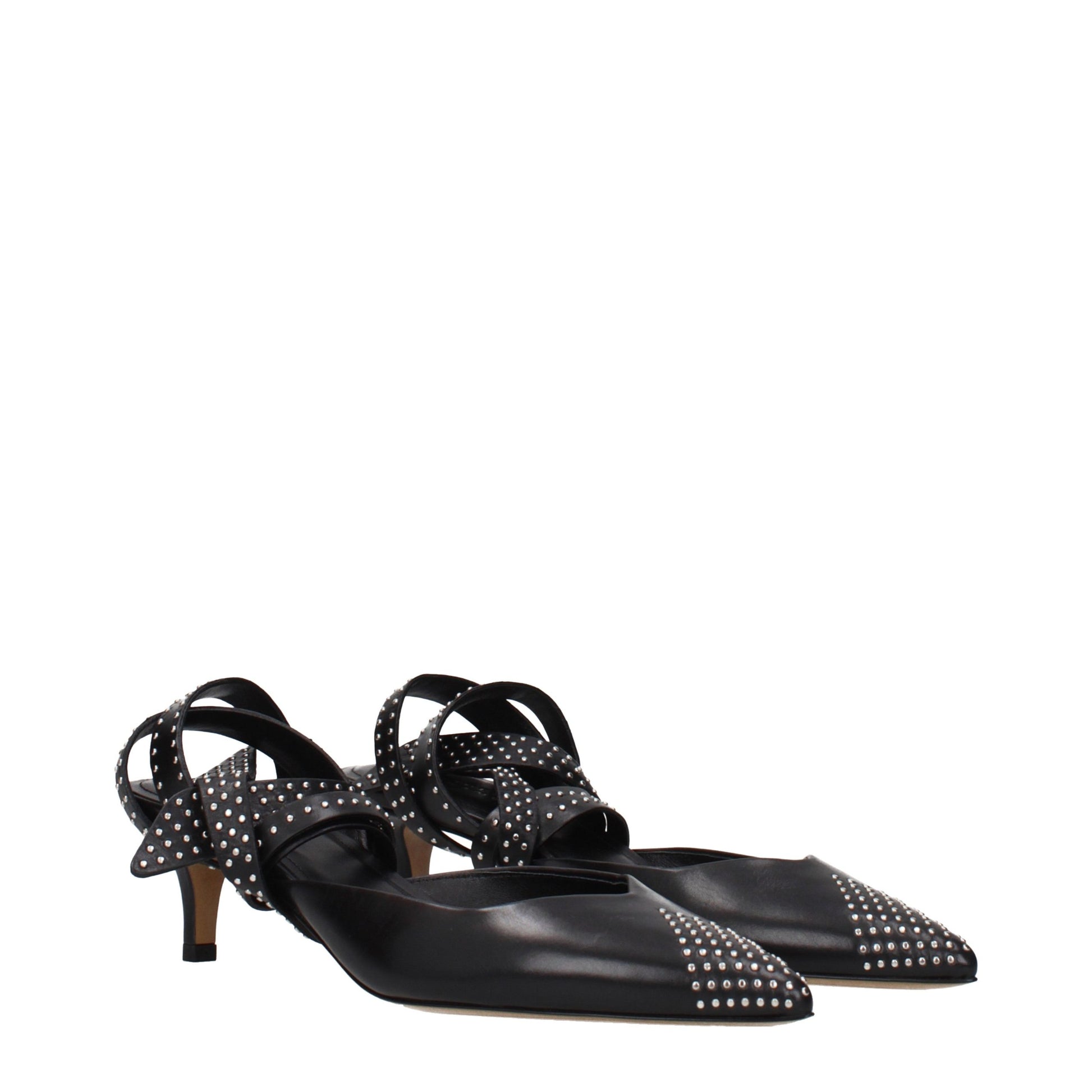 Escarpins à talons hauts en cuir noir Isabel Marant