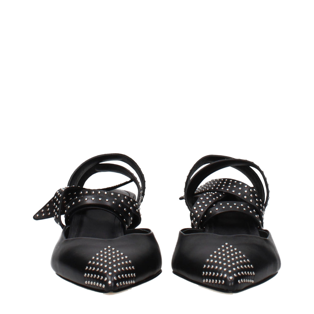 Escarpins à talons hauts en cuir noir Isabel Marant