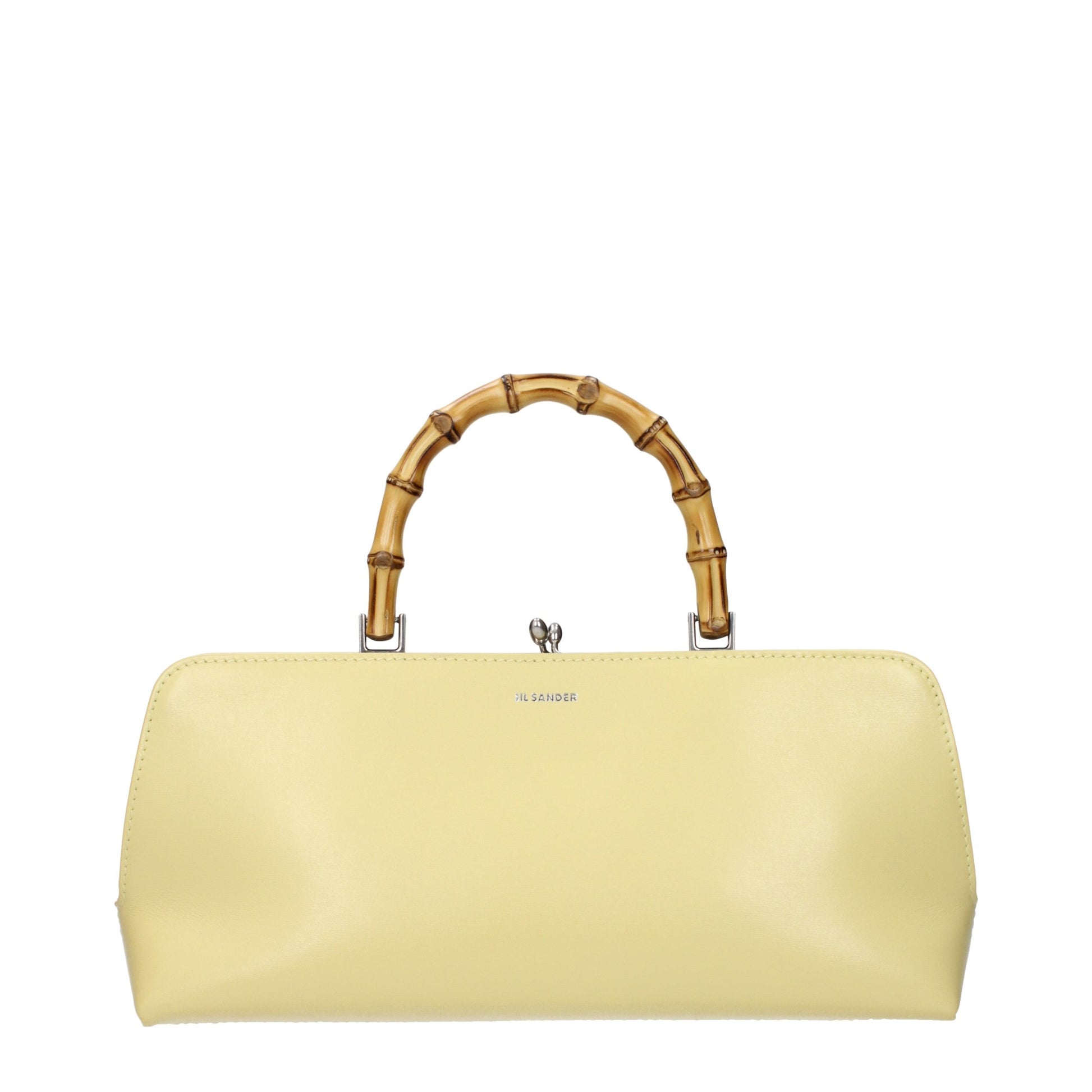 Sac à main en cuir jaune Jil Sander