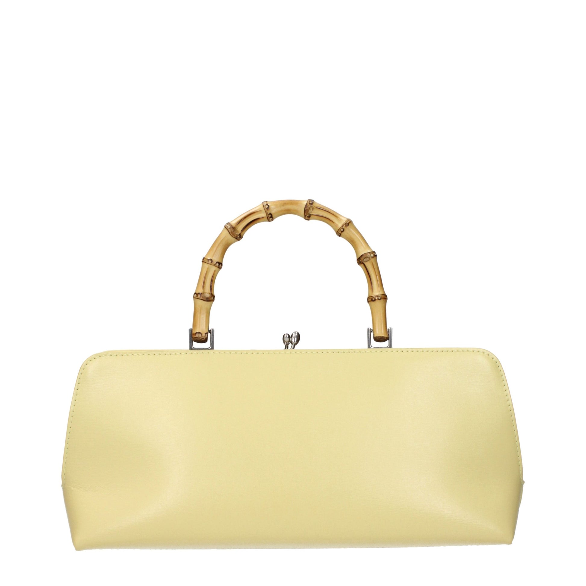 Sac à main en cuir jaune Jil Sander