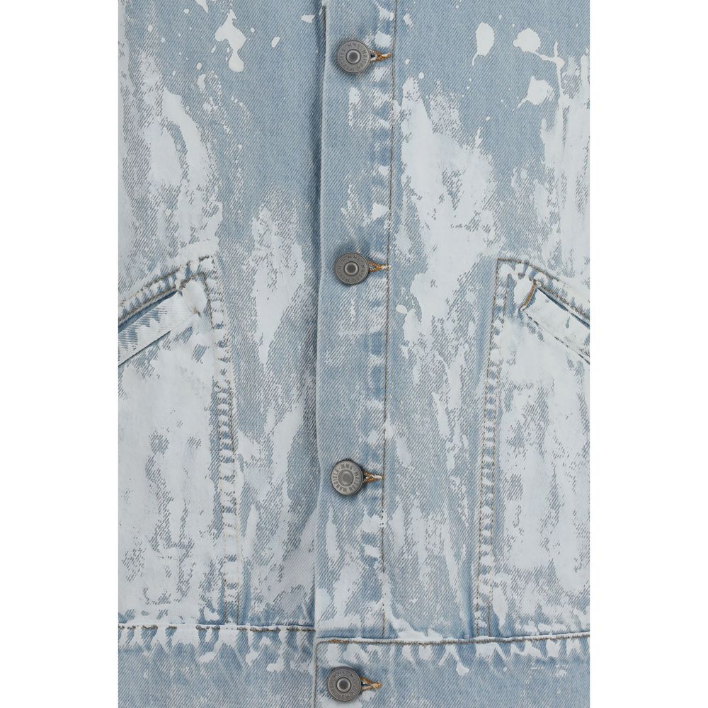 Veste en jean en coton bleu MM6