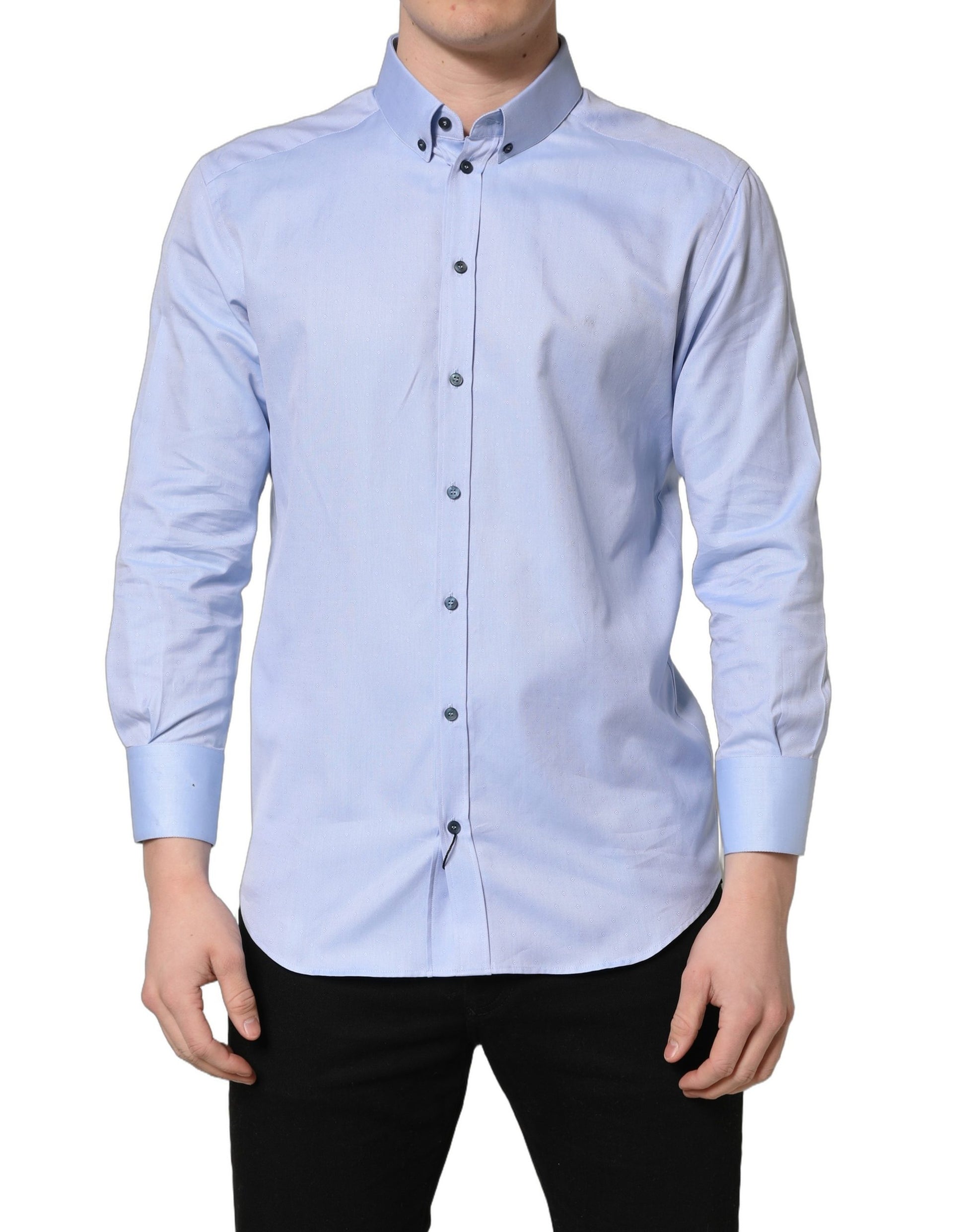 Dolce & Gabbana Blue Dress Shirt for Men