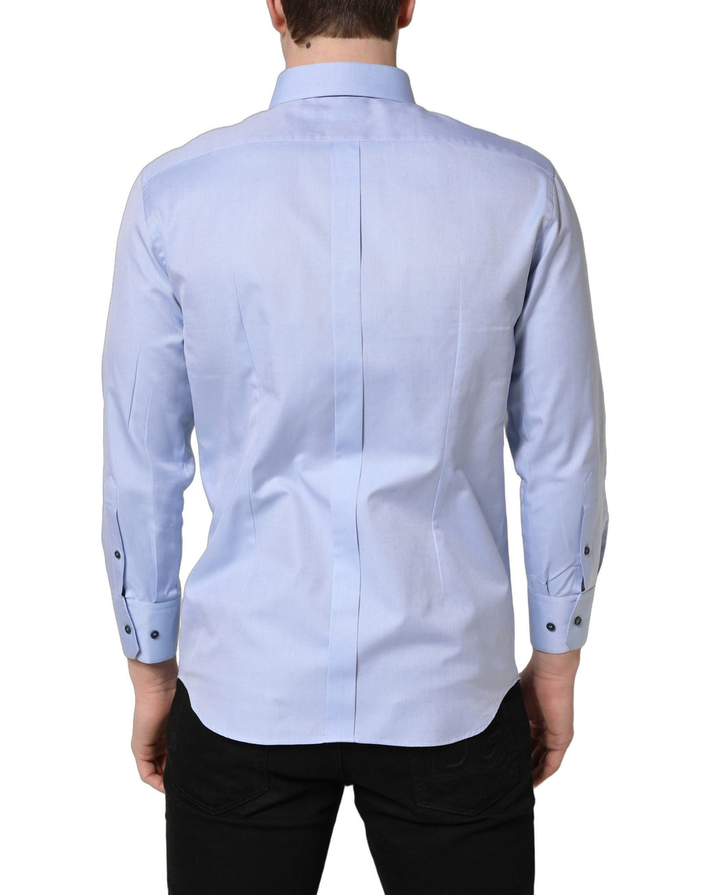 Dolce & Gabbana Blue Dress Shirt for Men side view