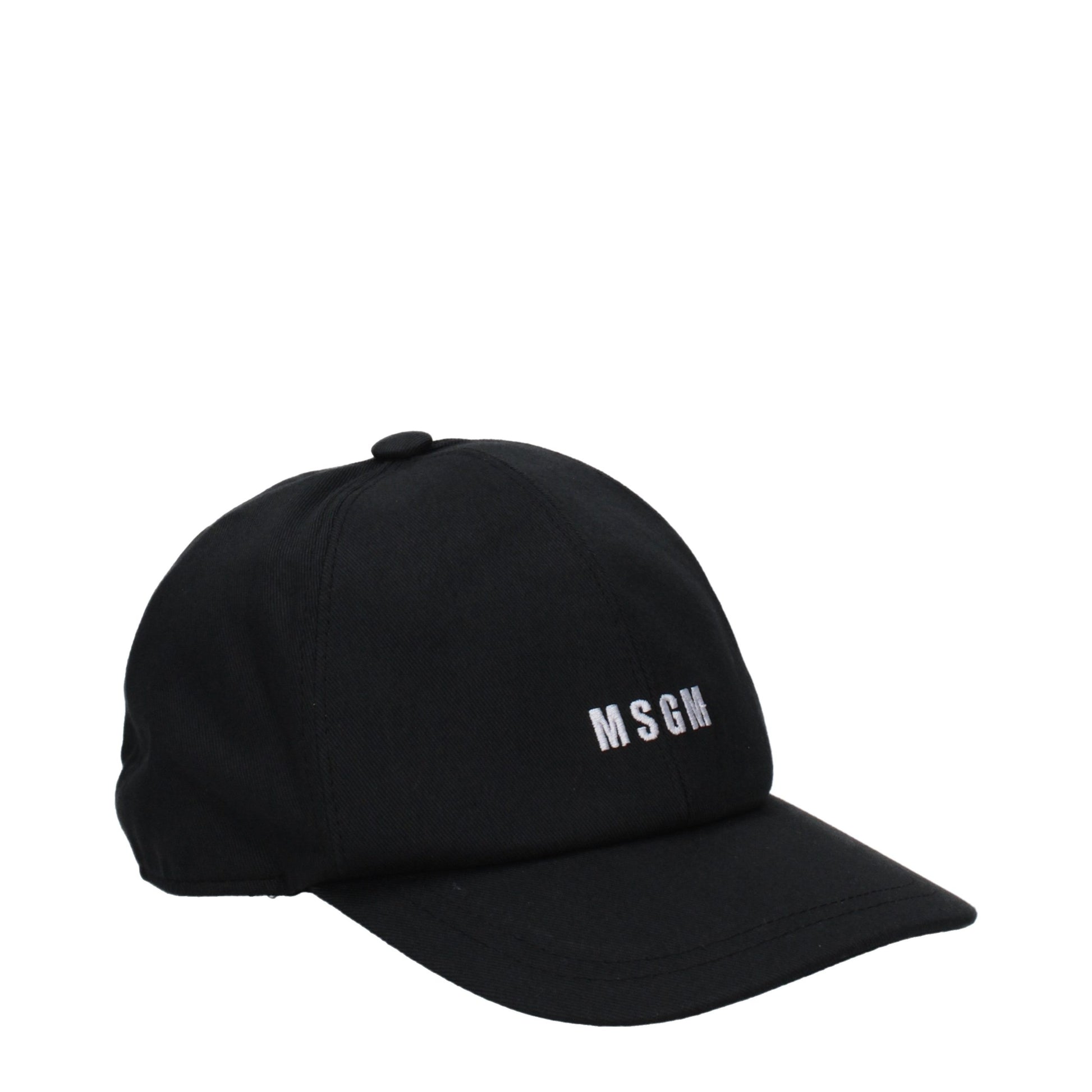 Casquette en coton noir MSGM