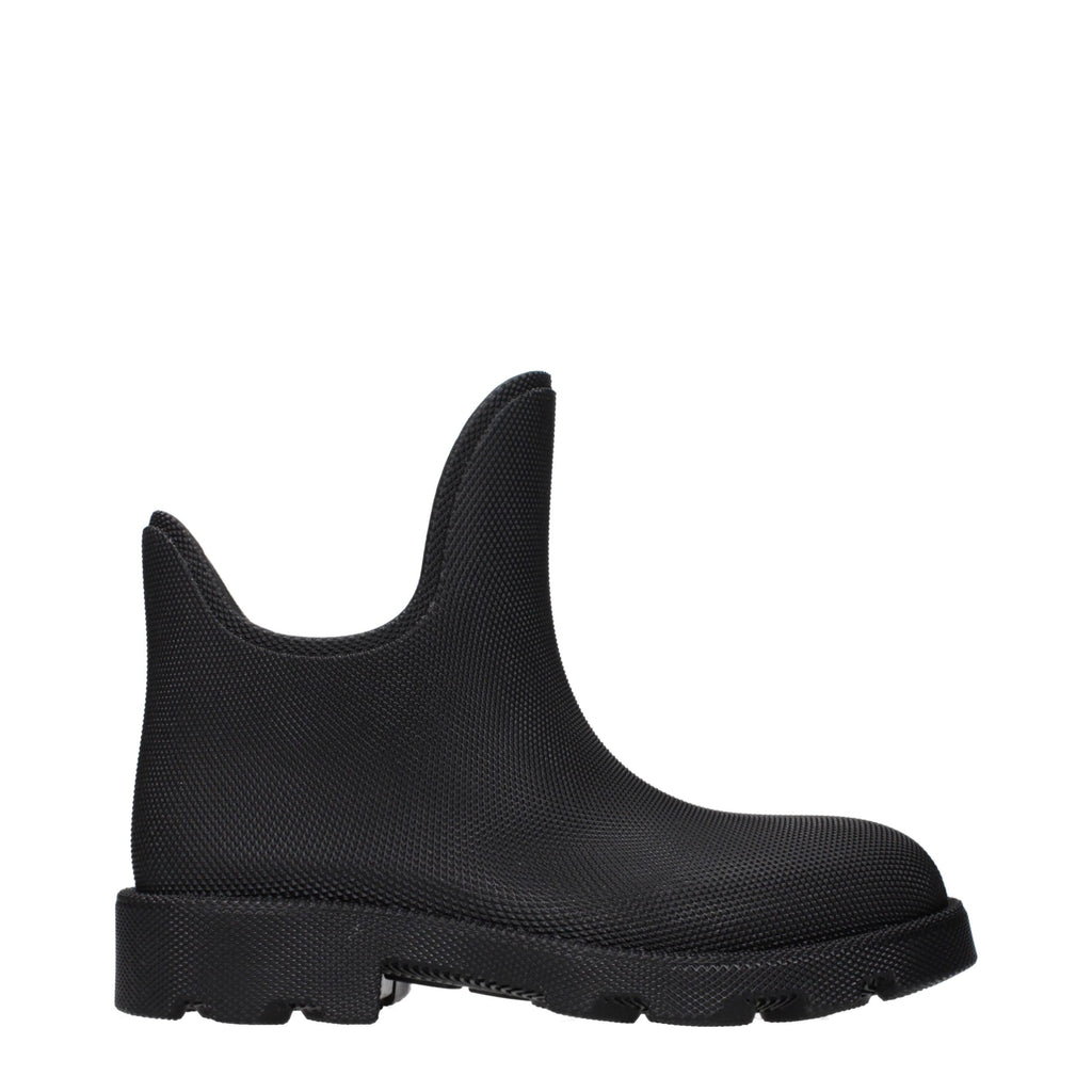 Bottines Burberry noires en coton
