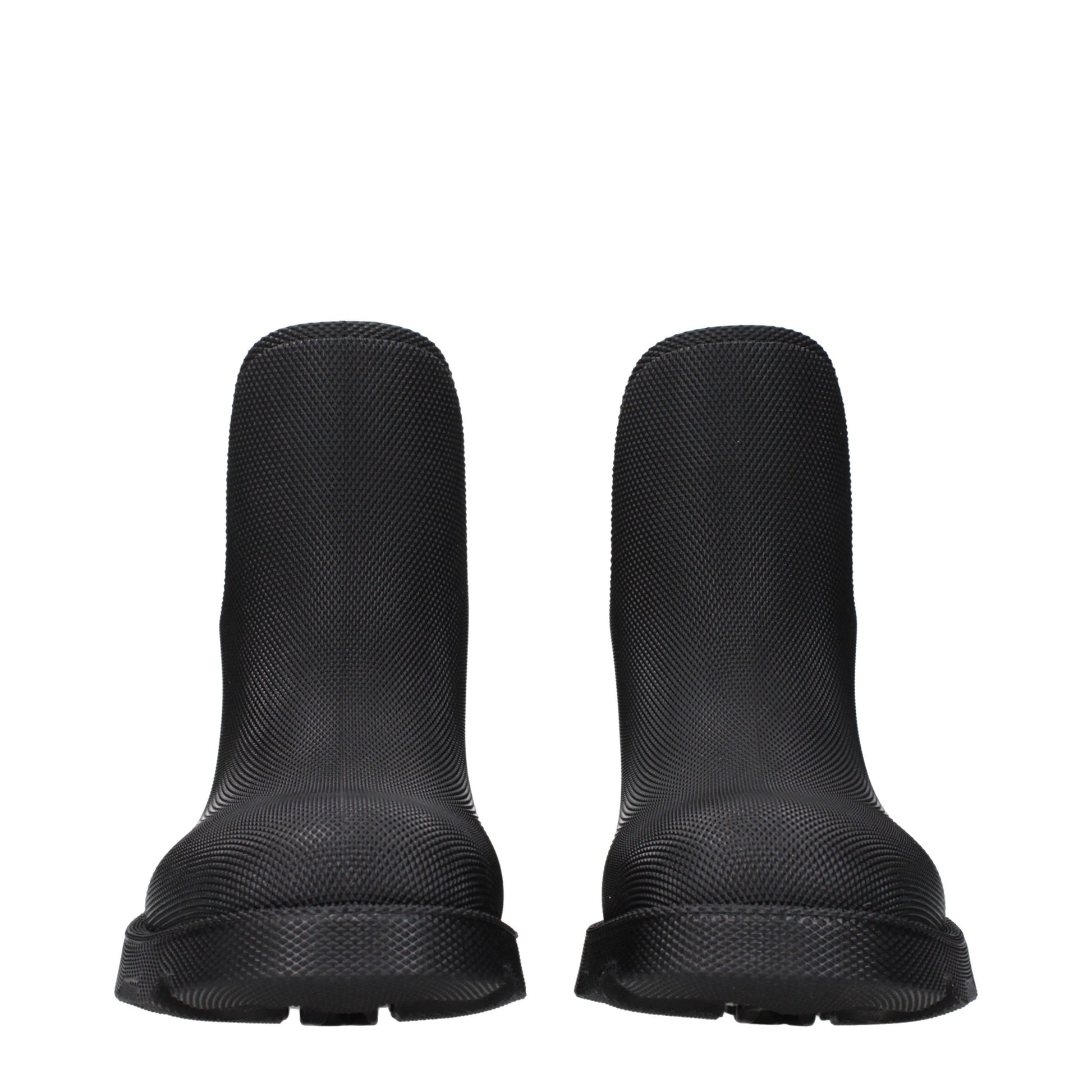Bottines Burberry noires en coton