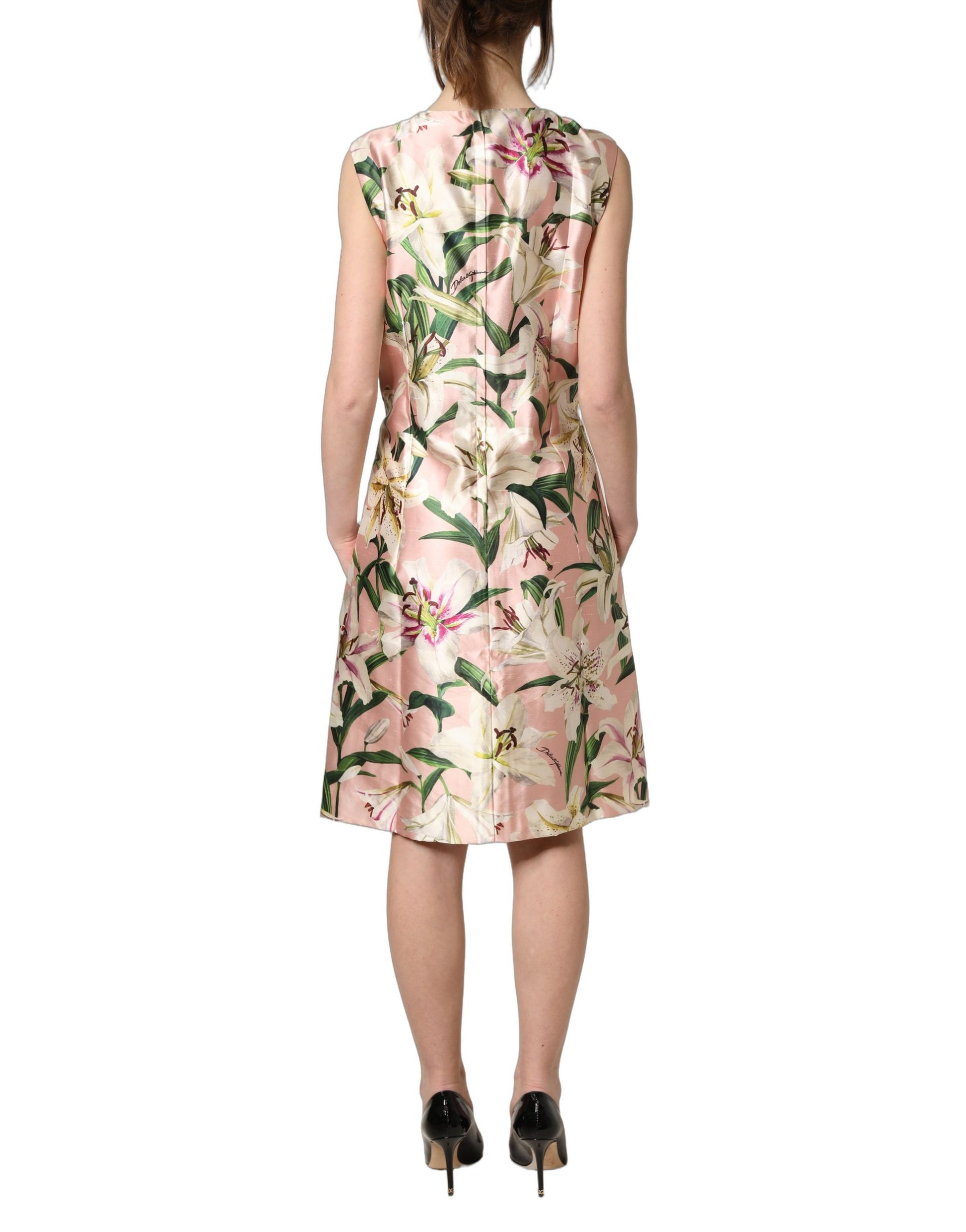 Dolce & Gabbana Pink Midi Dress for Women side view