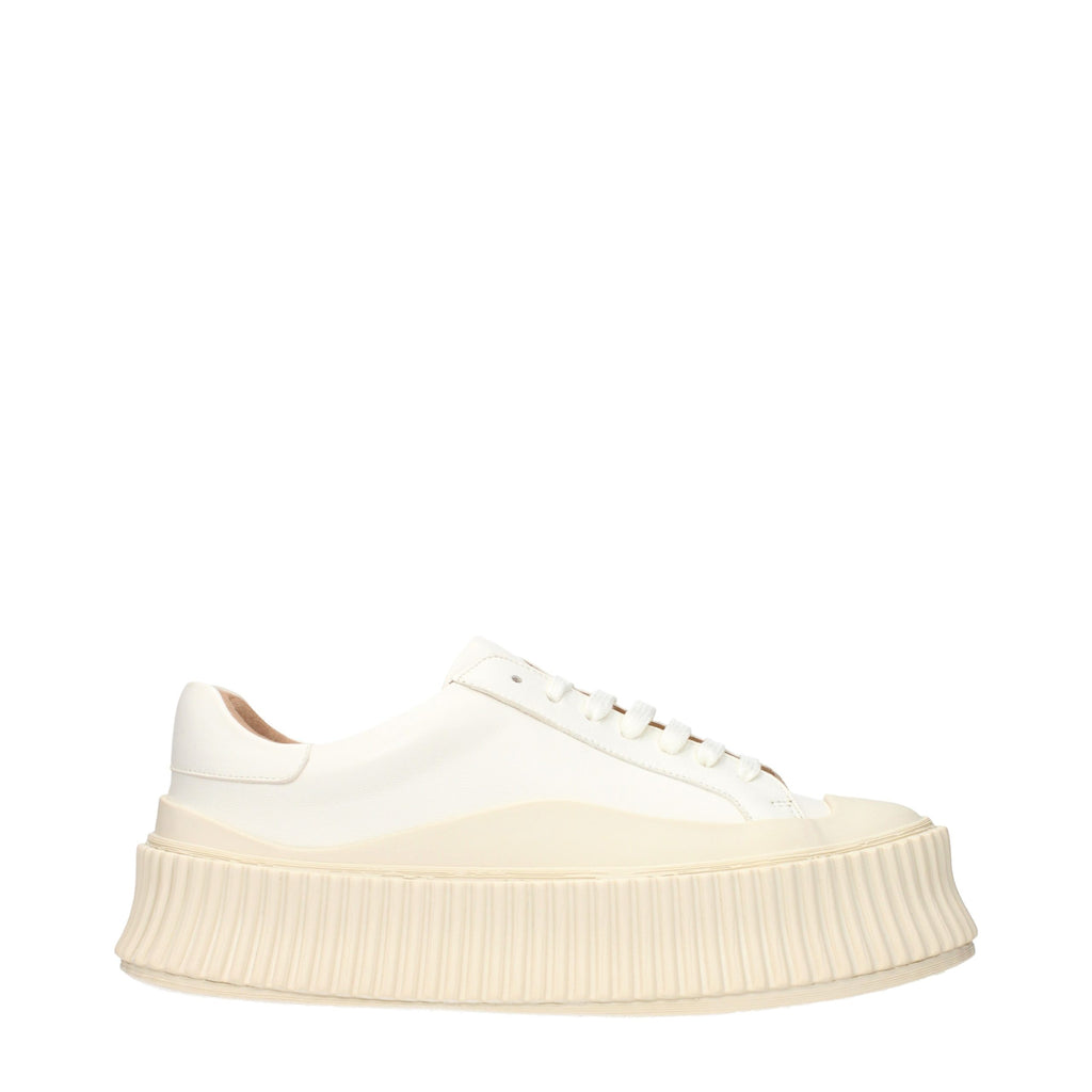 Jil Sander White Platform Sneakers for Women