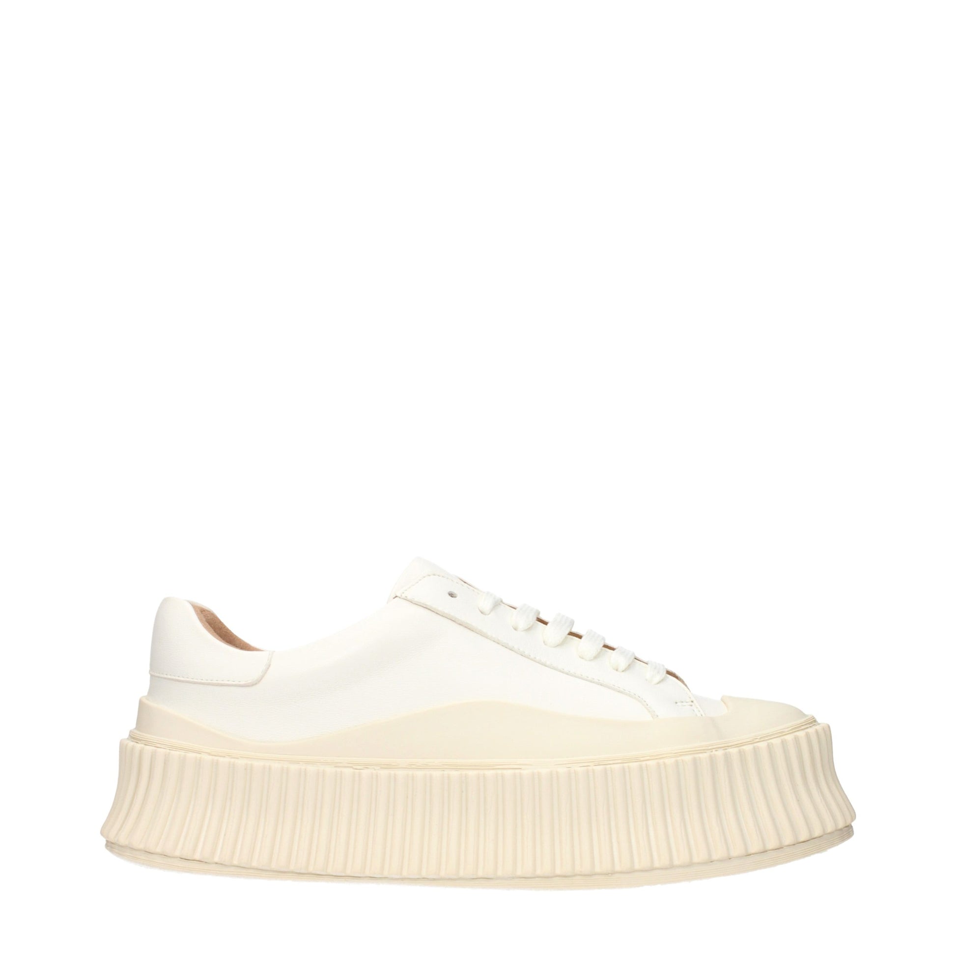 Jil Sander White Platform Sneakers for Women