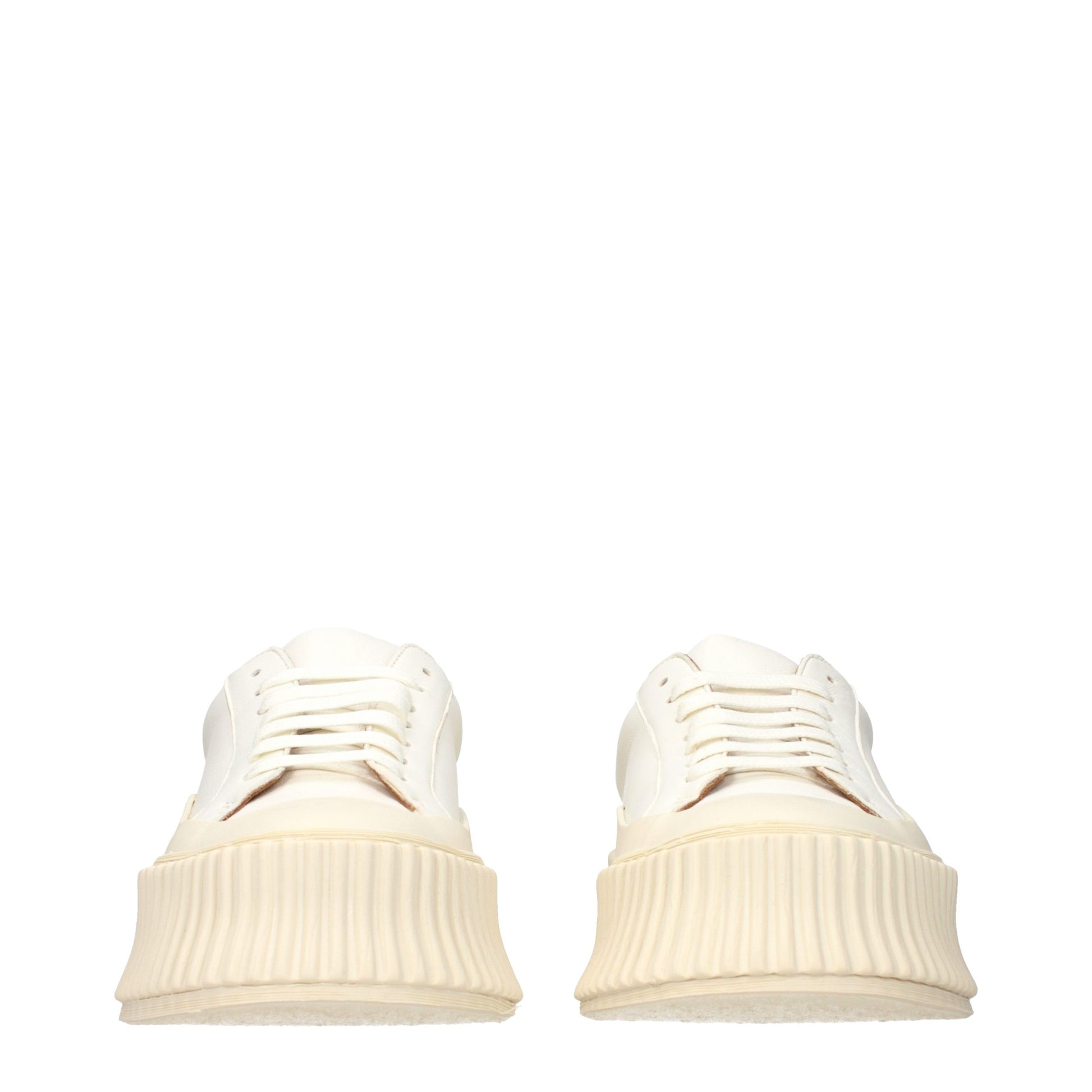 Jil Sander White Platform Sneakers for Women detail view