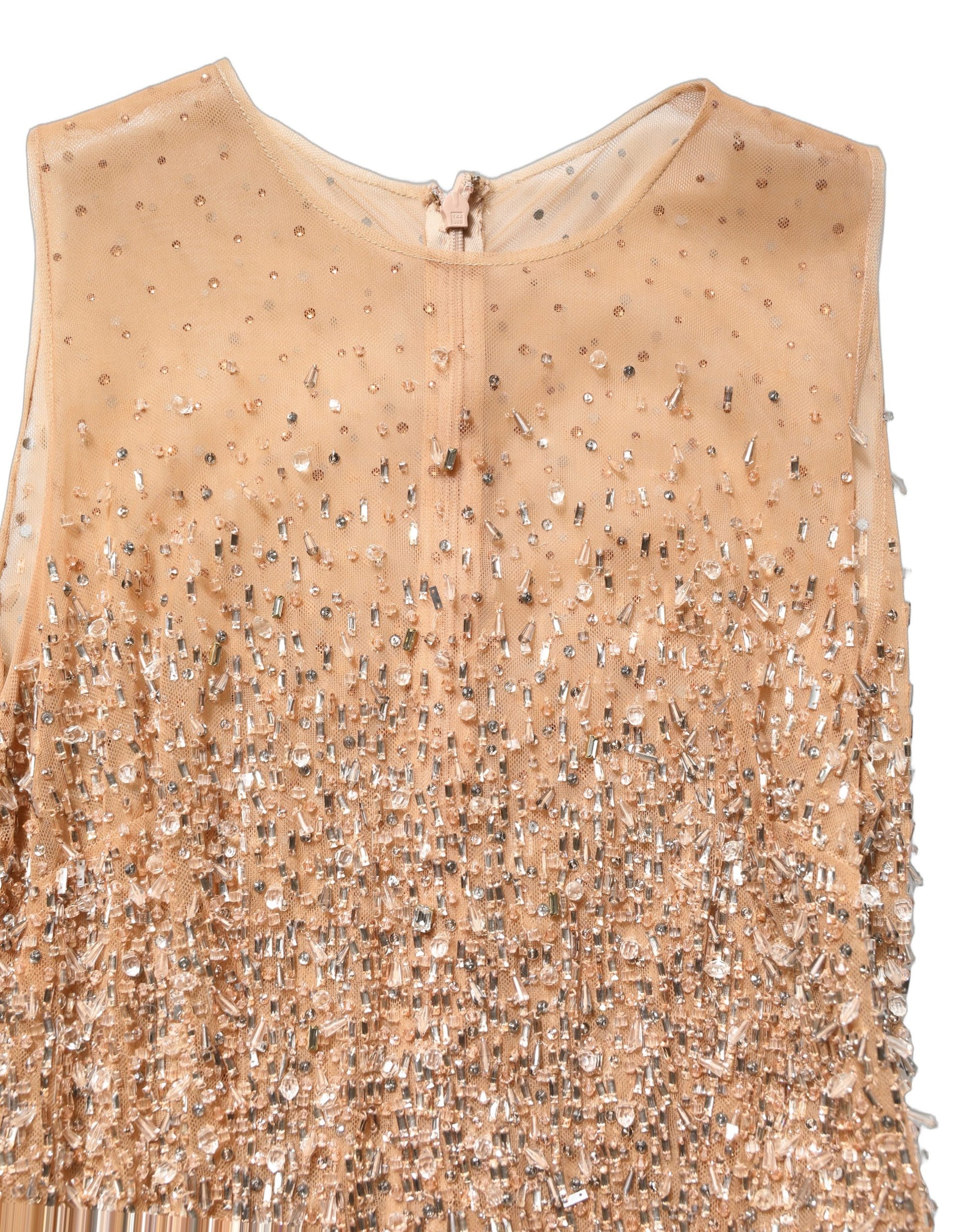 Dolce & Gabbana Brown Crystal Embellished Mermaid Gown Dress