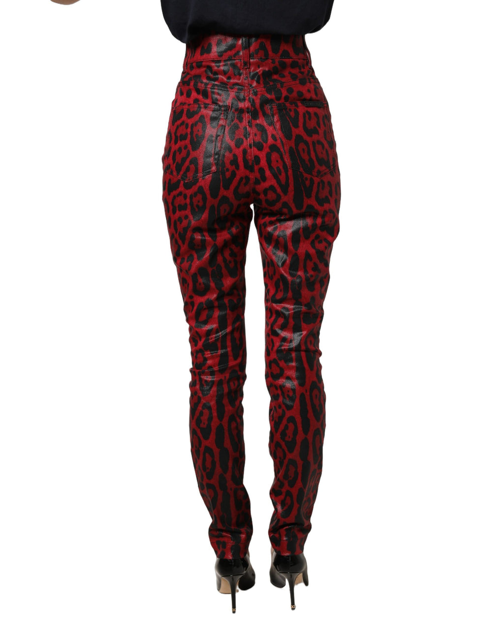 Dolce & Gabbana Red Skinny Jeans for Women side view