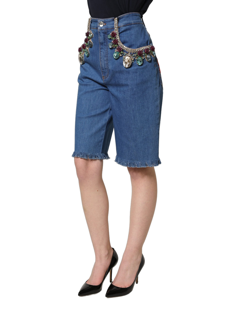 Dolce & Gabbana Blue Bermuda for Women detail view