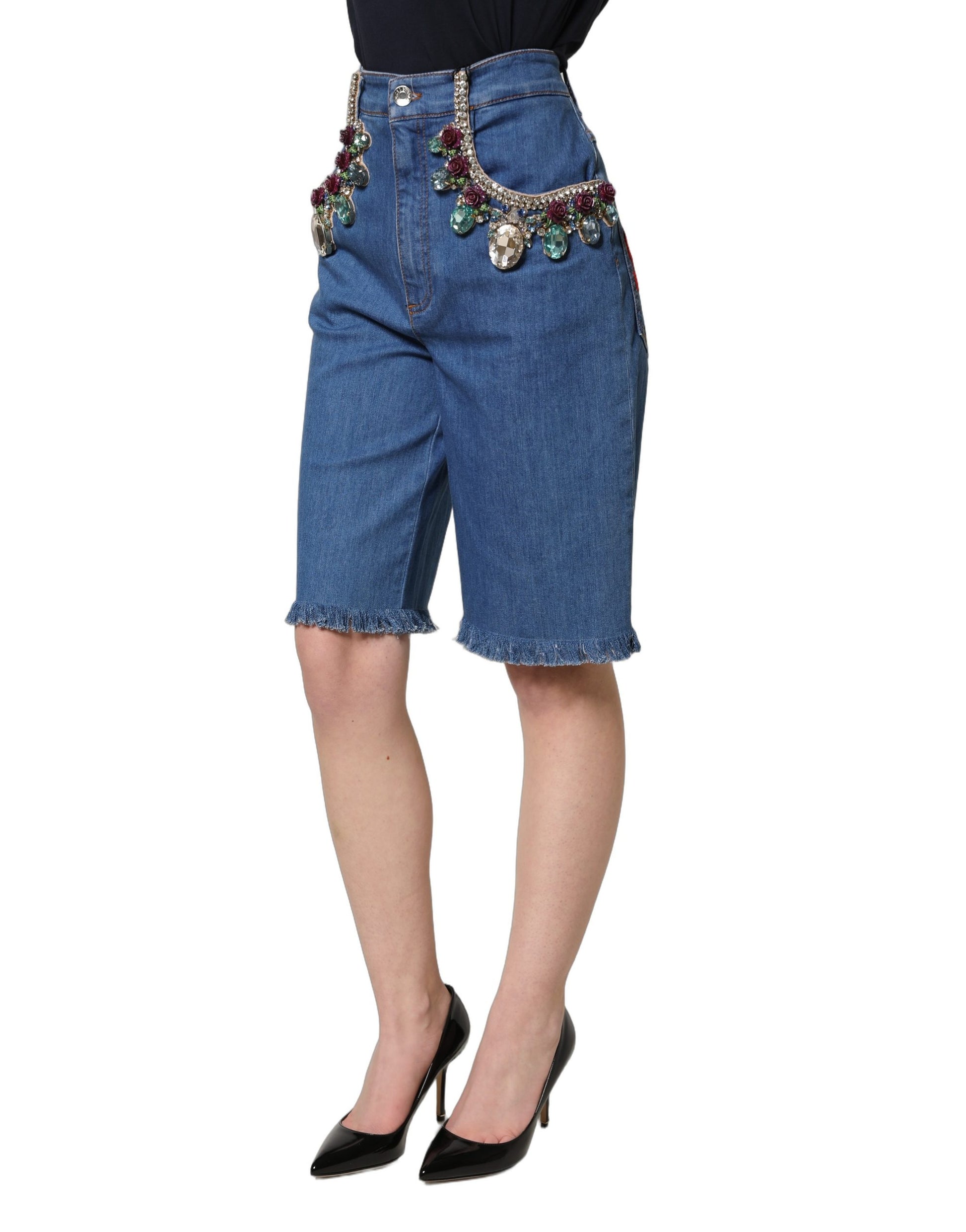 Dolce & Gabbana Blue Bermuda for Women detail view